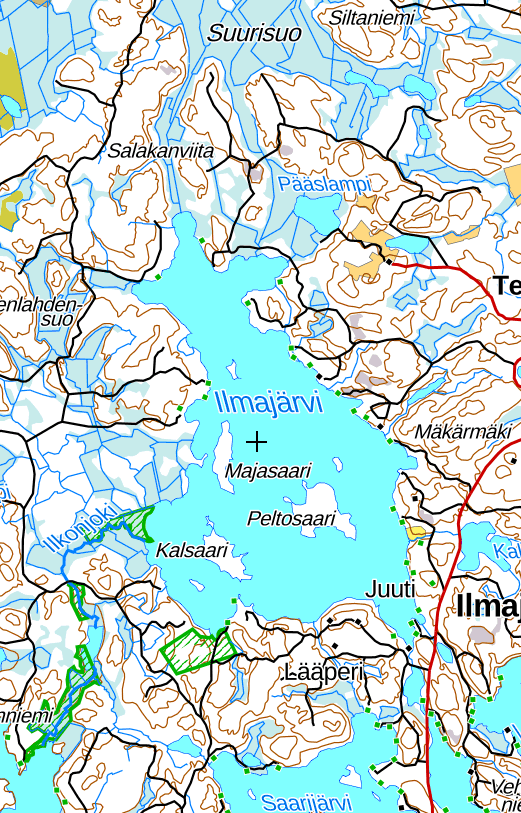 Ilmajärven maastokartta