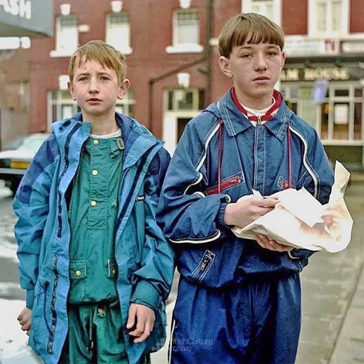  A young casual wearing bergaus in Anfield, 1990s © Rob Bremner