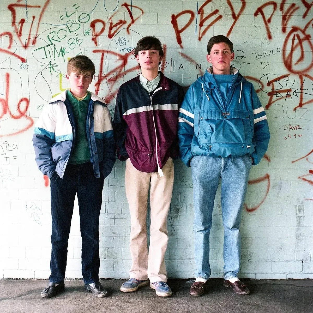Patrick Caguole Jacket in the middle. New Brighton, 1980s © Rob Bremner