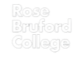 Rose-Bruford College logo in black and white