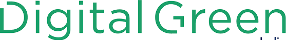 Close-up of the words 'Digital Green' in green text