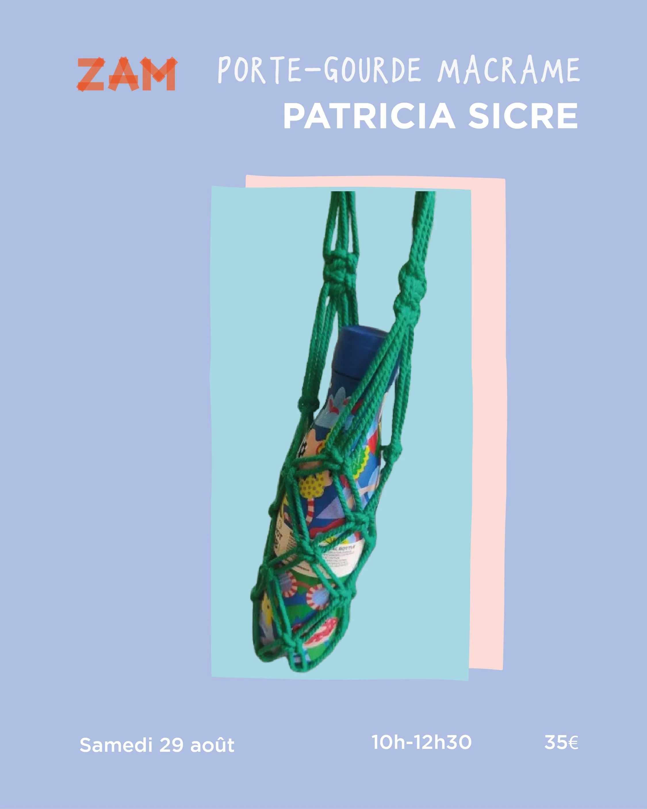 Porte-gourde macramé