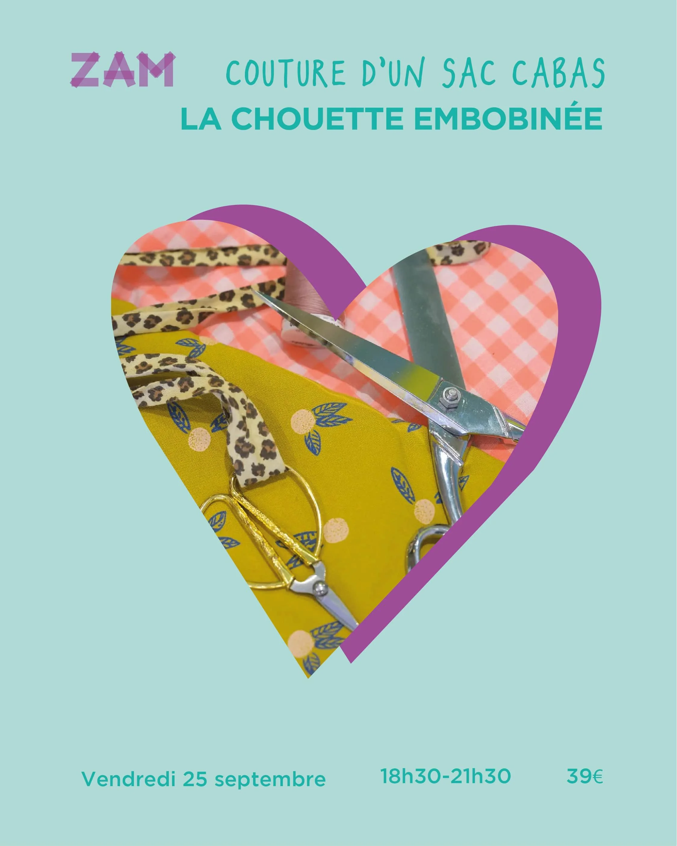 Couture d'un sac cabas