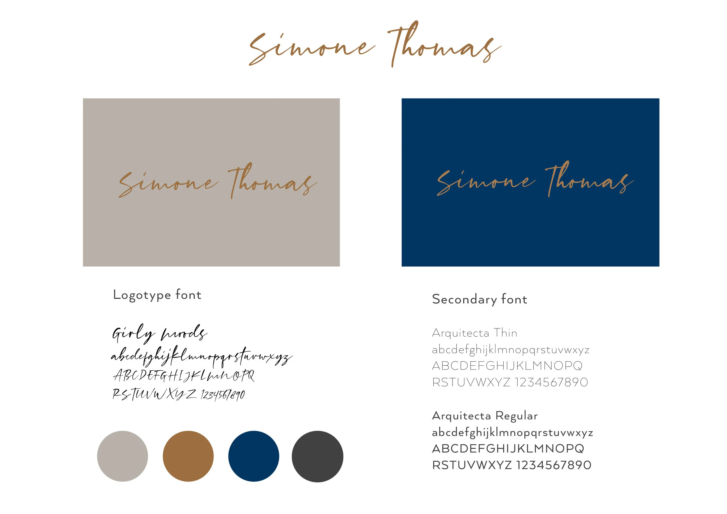 Typography and colour palette