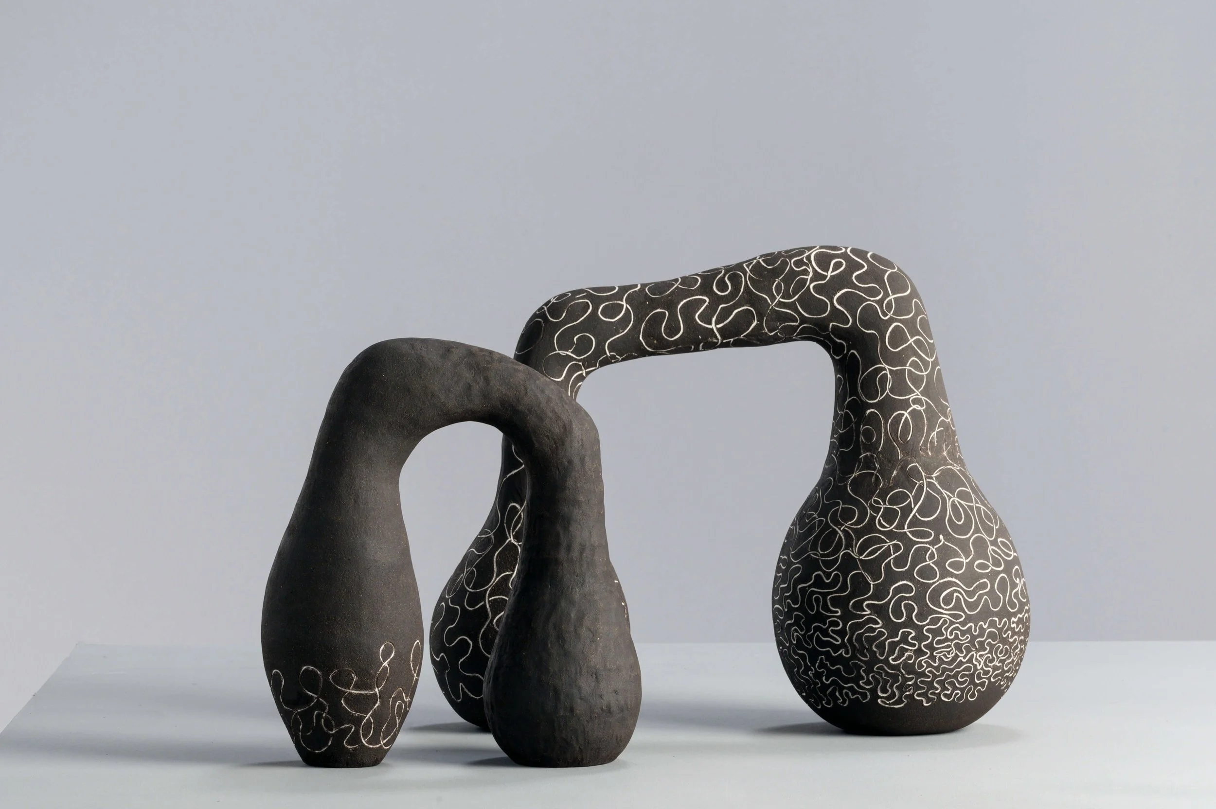 Two of my sculptures titled 011 & 021.