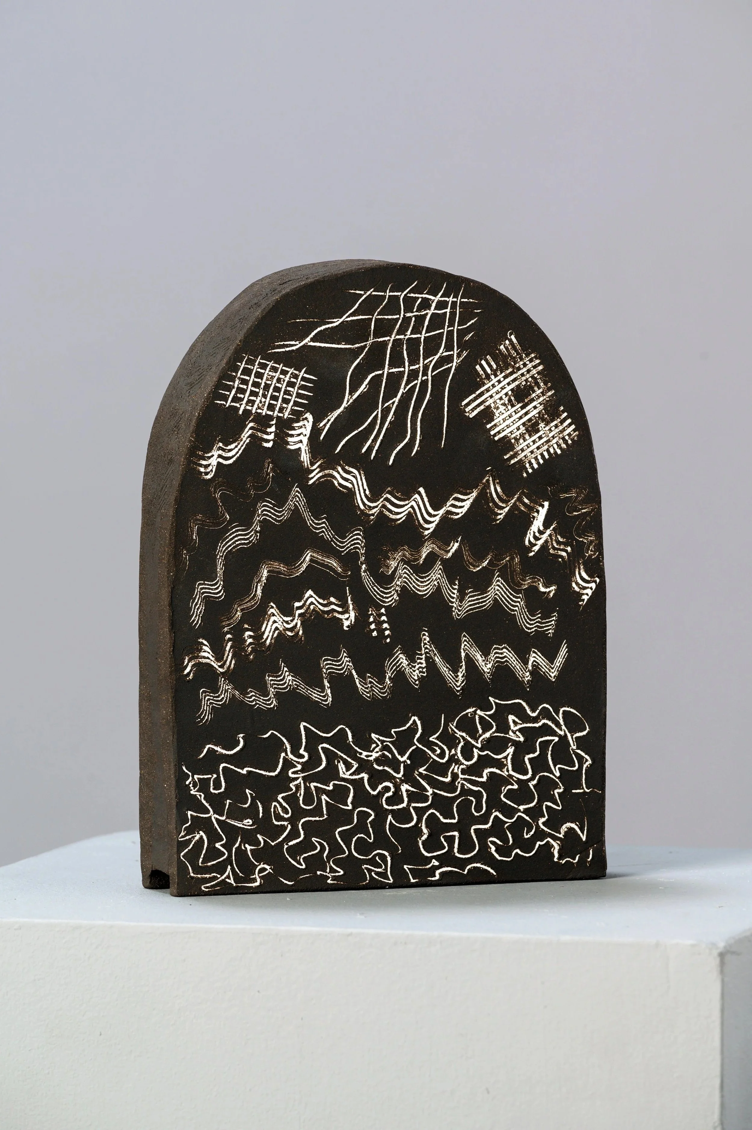 My sculpture called 'Tablet' an experimental piece built to display visual language