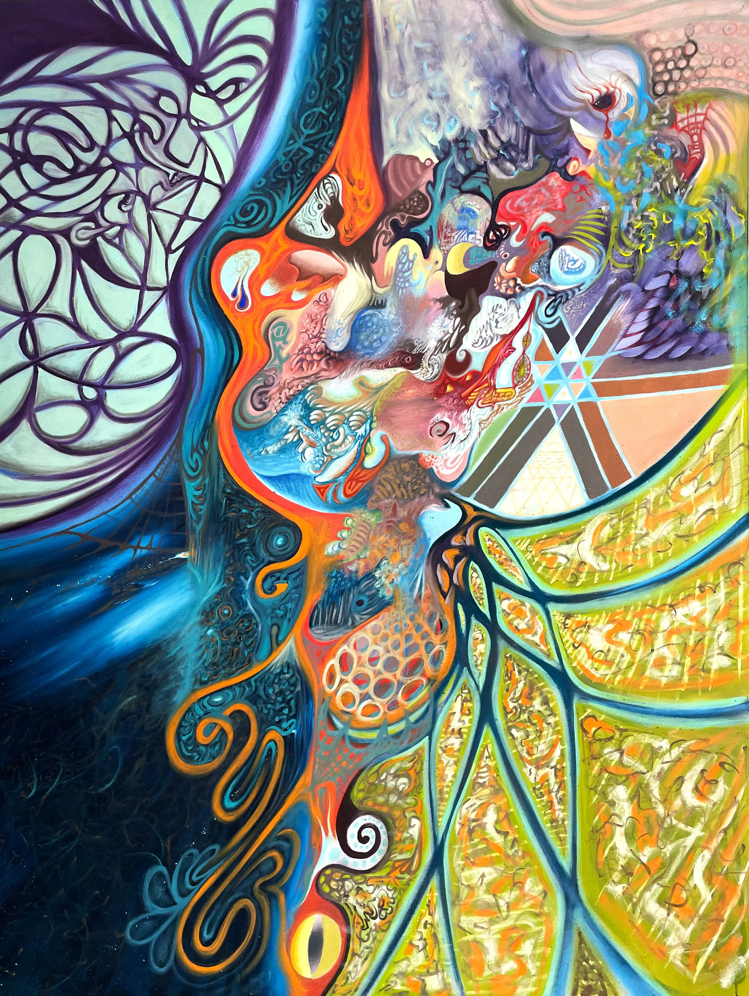 Light of the Flame of the Soul of The All ・
72" x 84" ・ oil on canvas