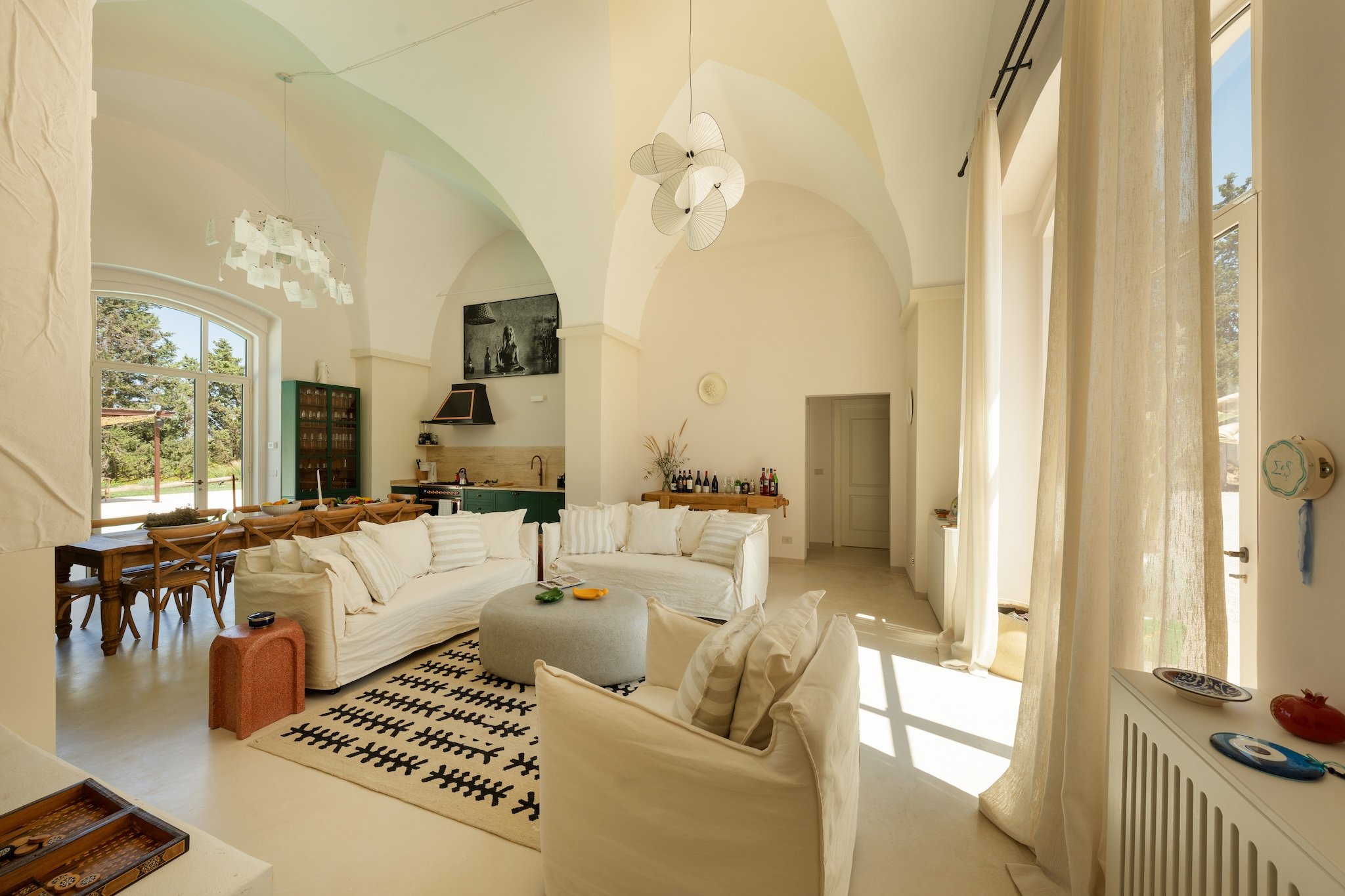 Living Room with Open Kitchen 