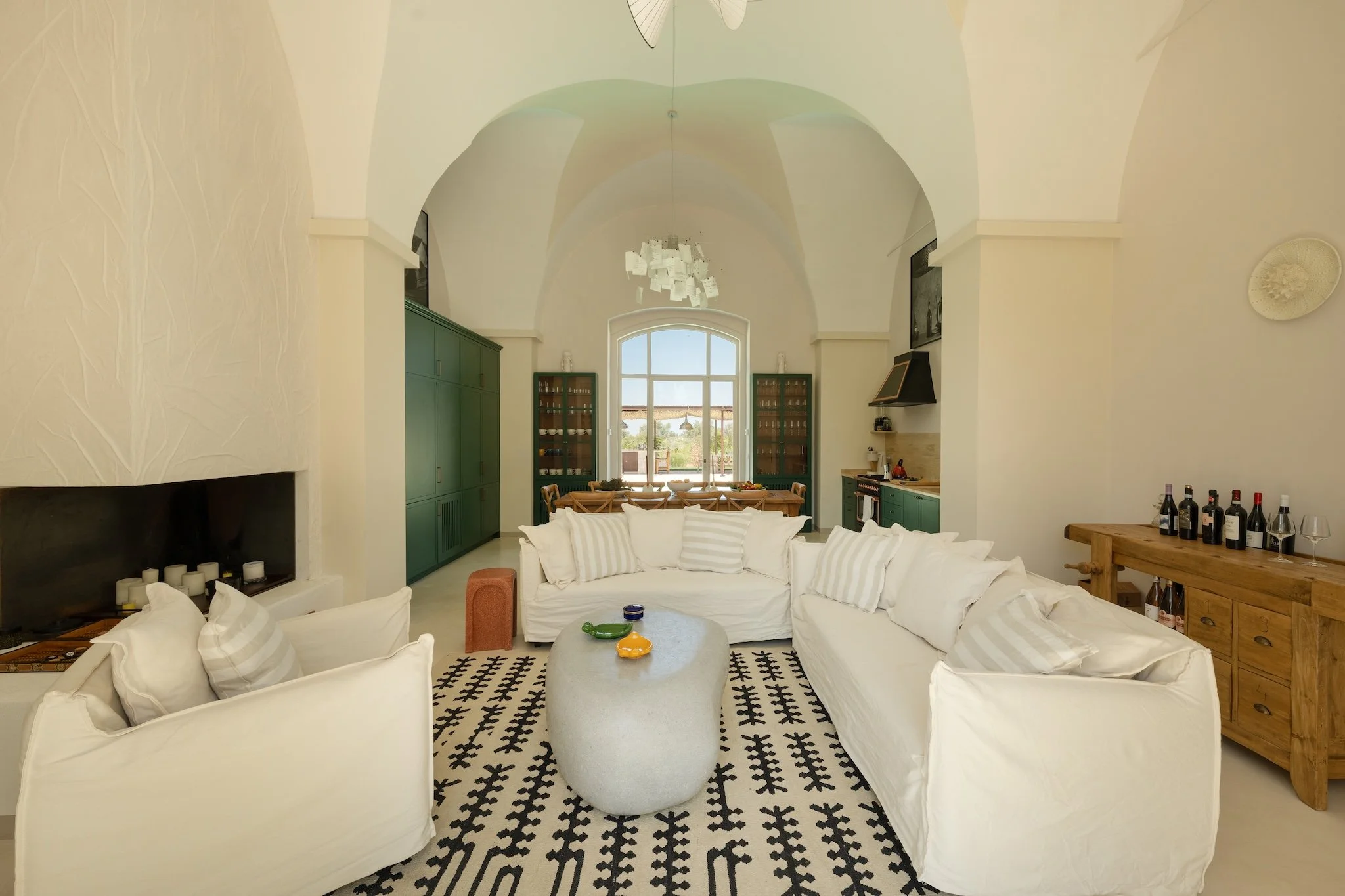 Living Room with Open Kitchen