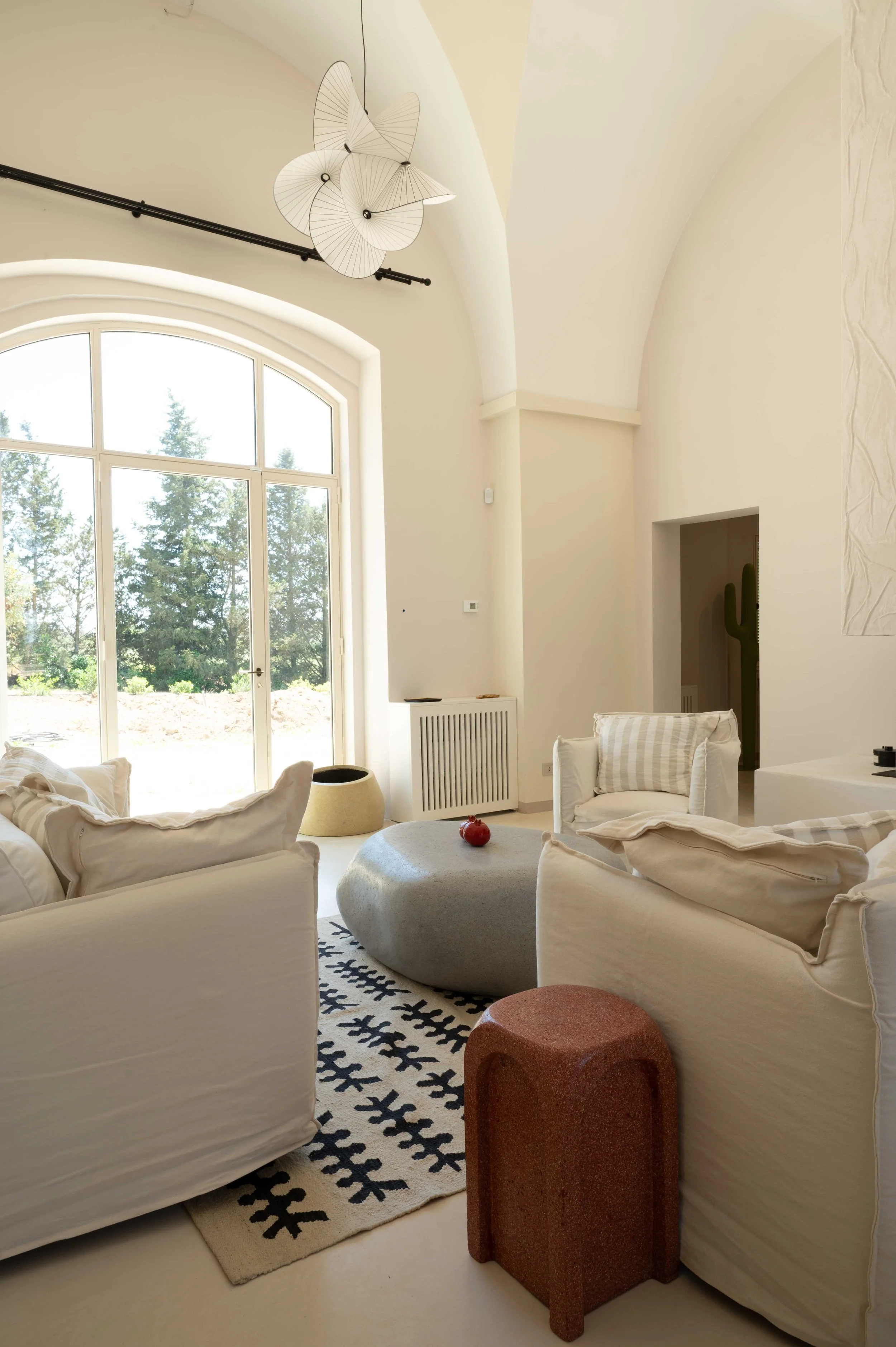 Living room with front entrance