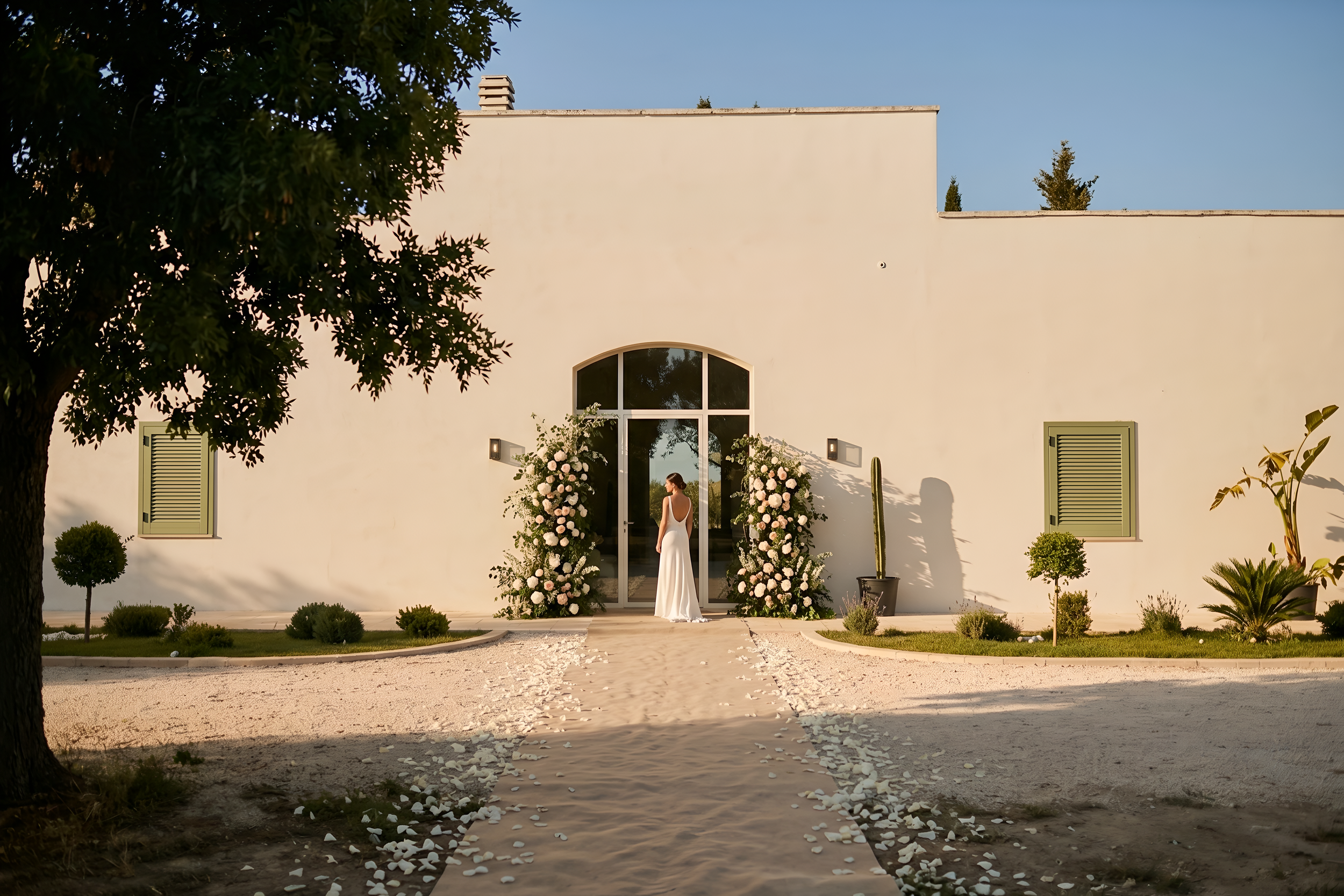 Wedding entrance at Masseria Coucou