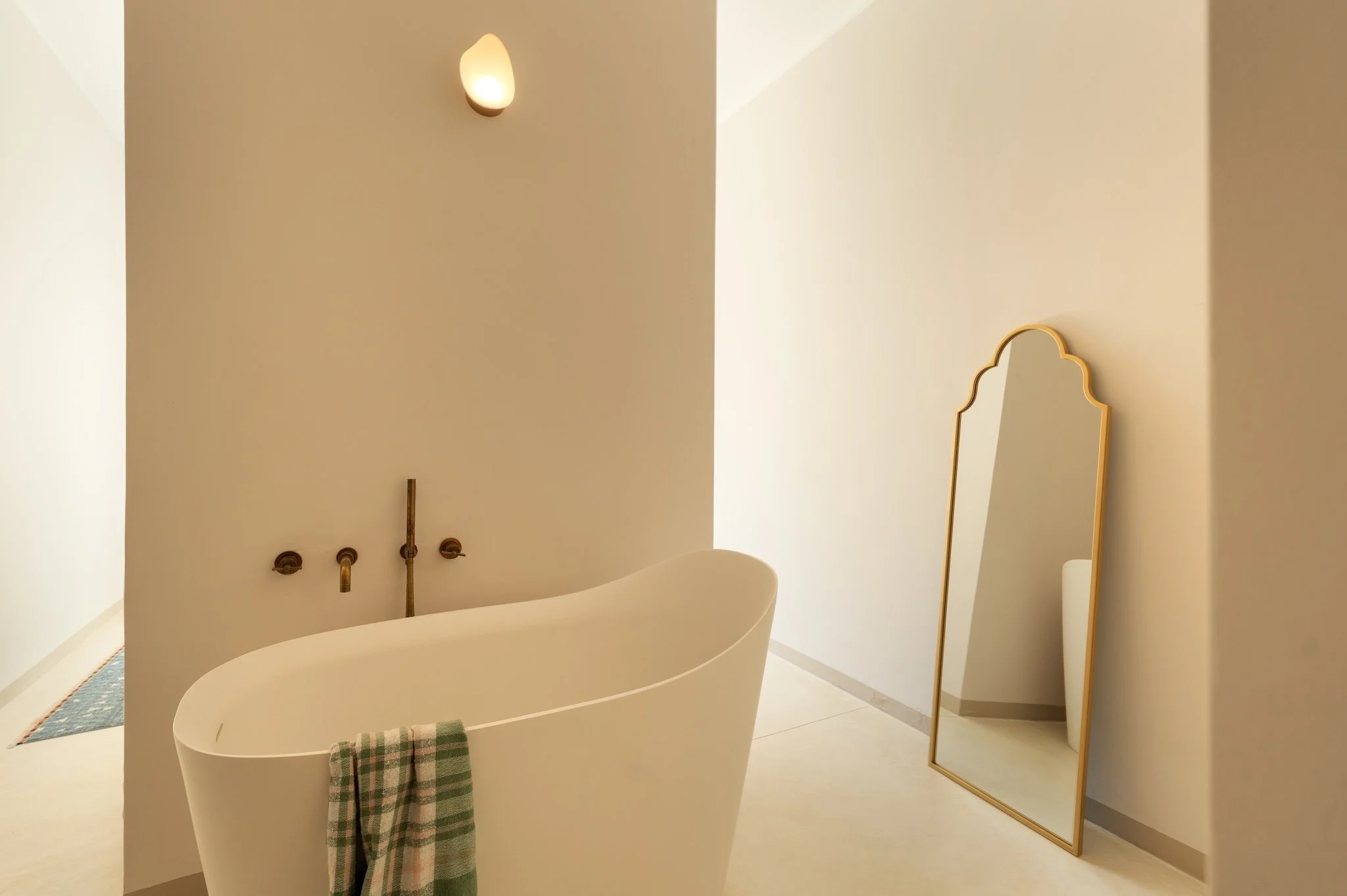 Bedroom 1 with Open Bathtub