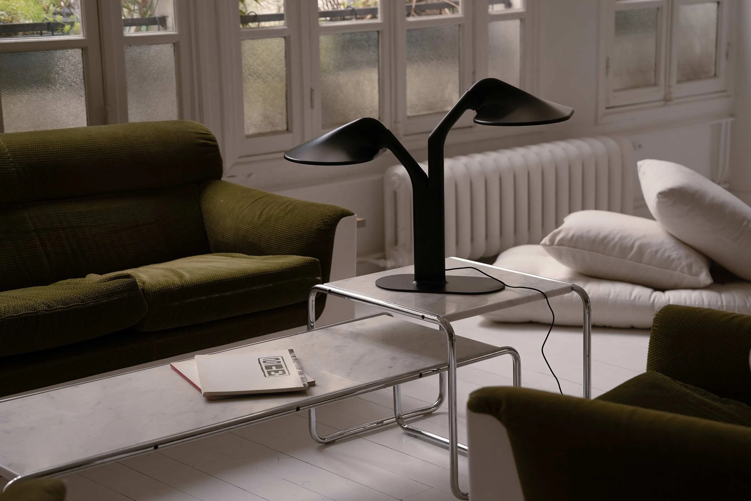 Niwaki table lamp double lampshade