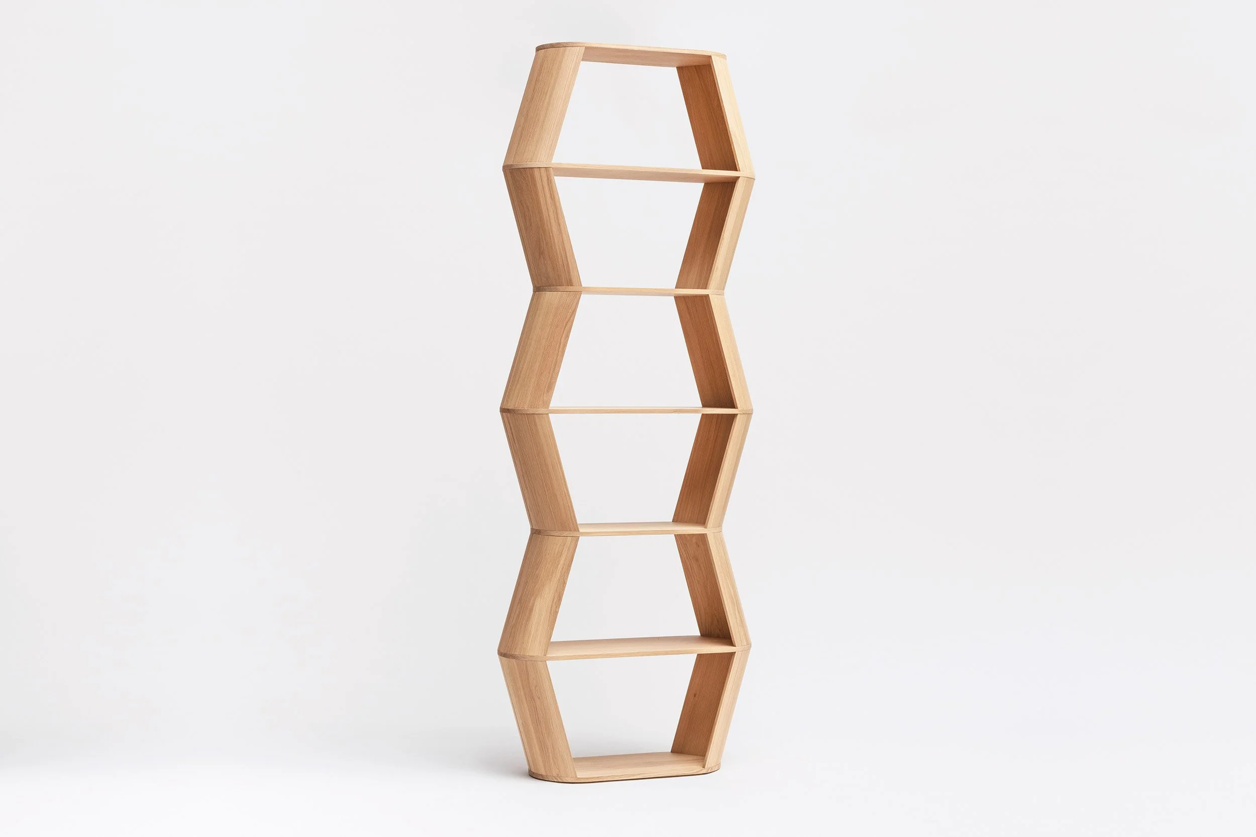 Loft sculptural and graphic bookshelf