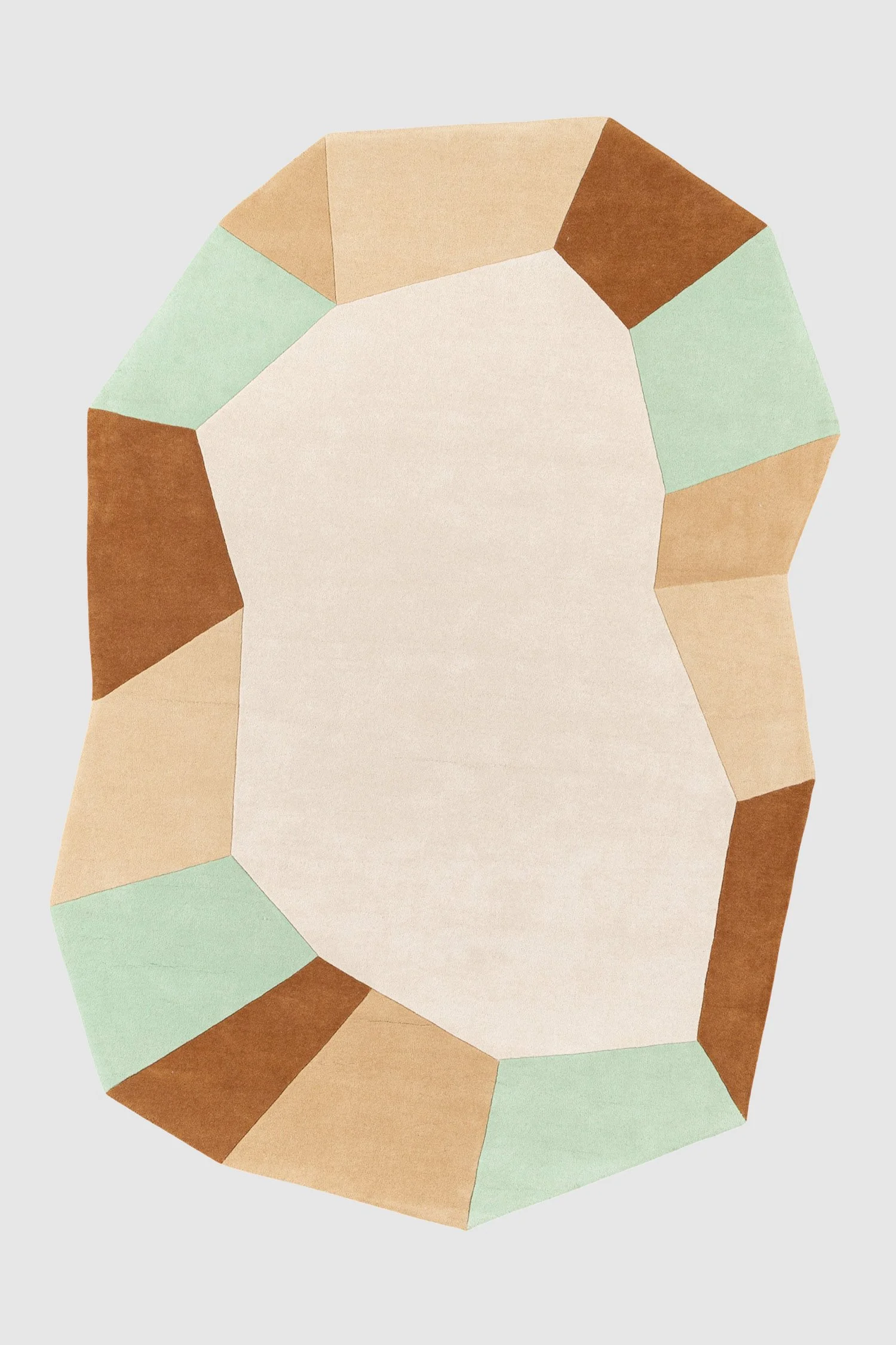 A rug with cut out contours