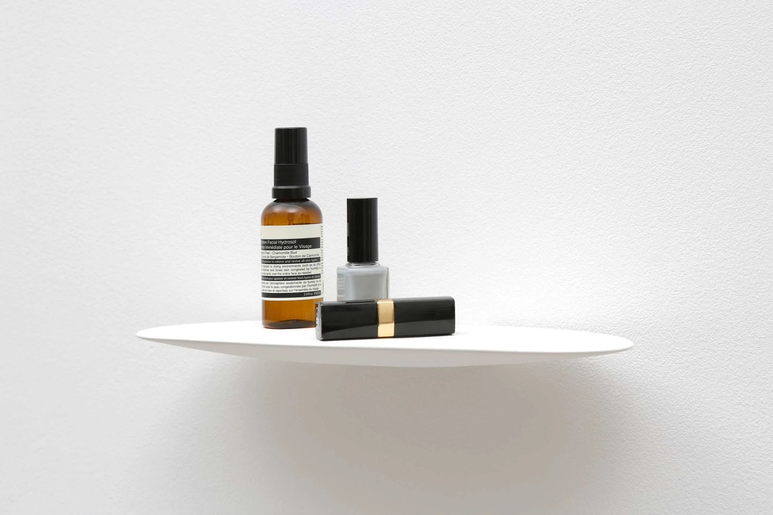 white enamel thin wall shelf for bathroom