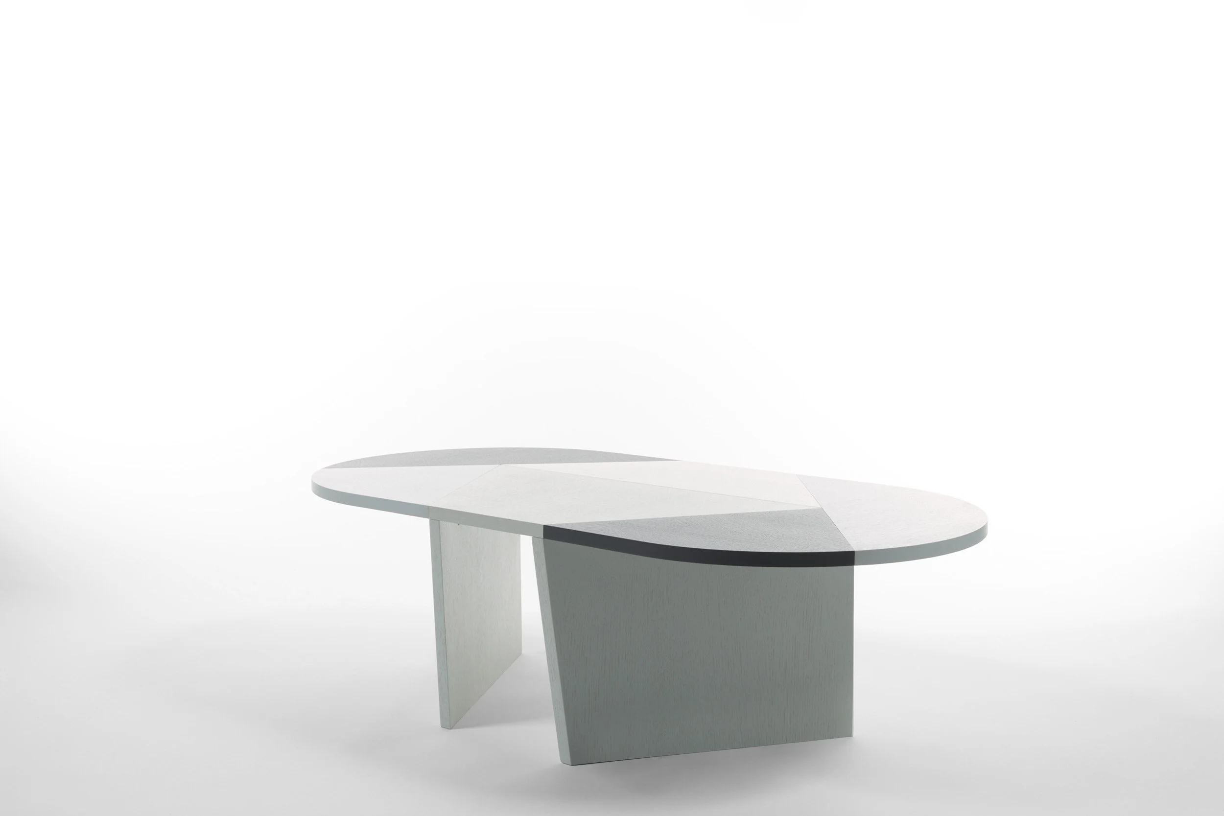 Back view of the grey coffee table