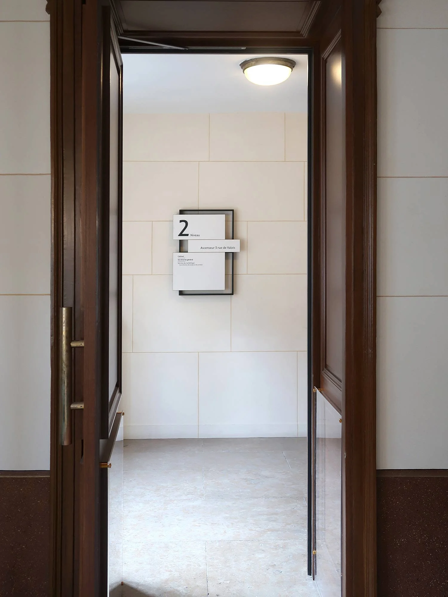 Wall floor signage for French Ministère de la Culture