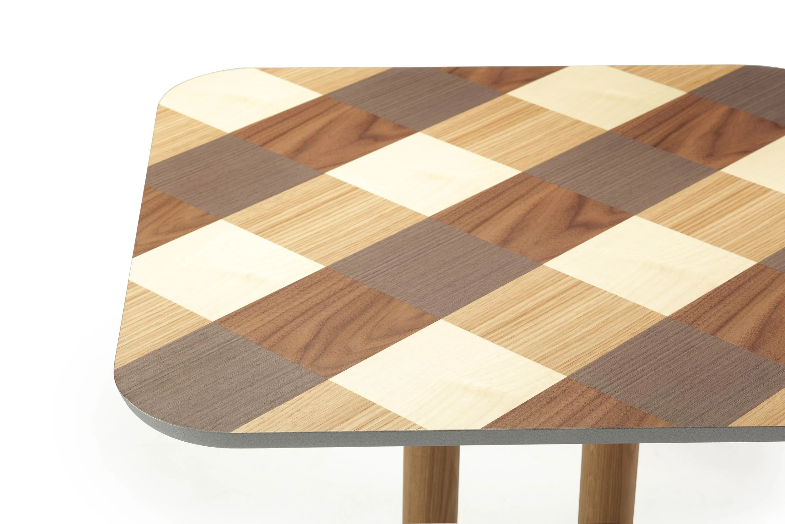 marquetery top with 3 veneers