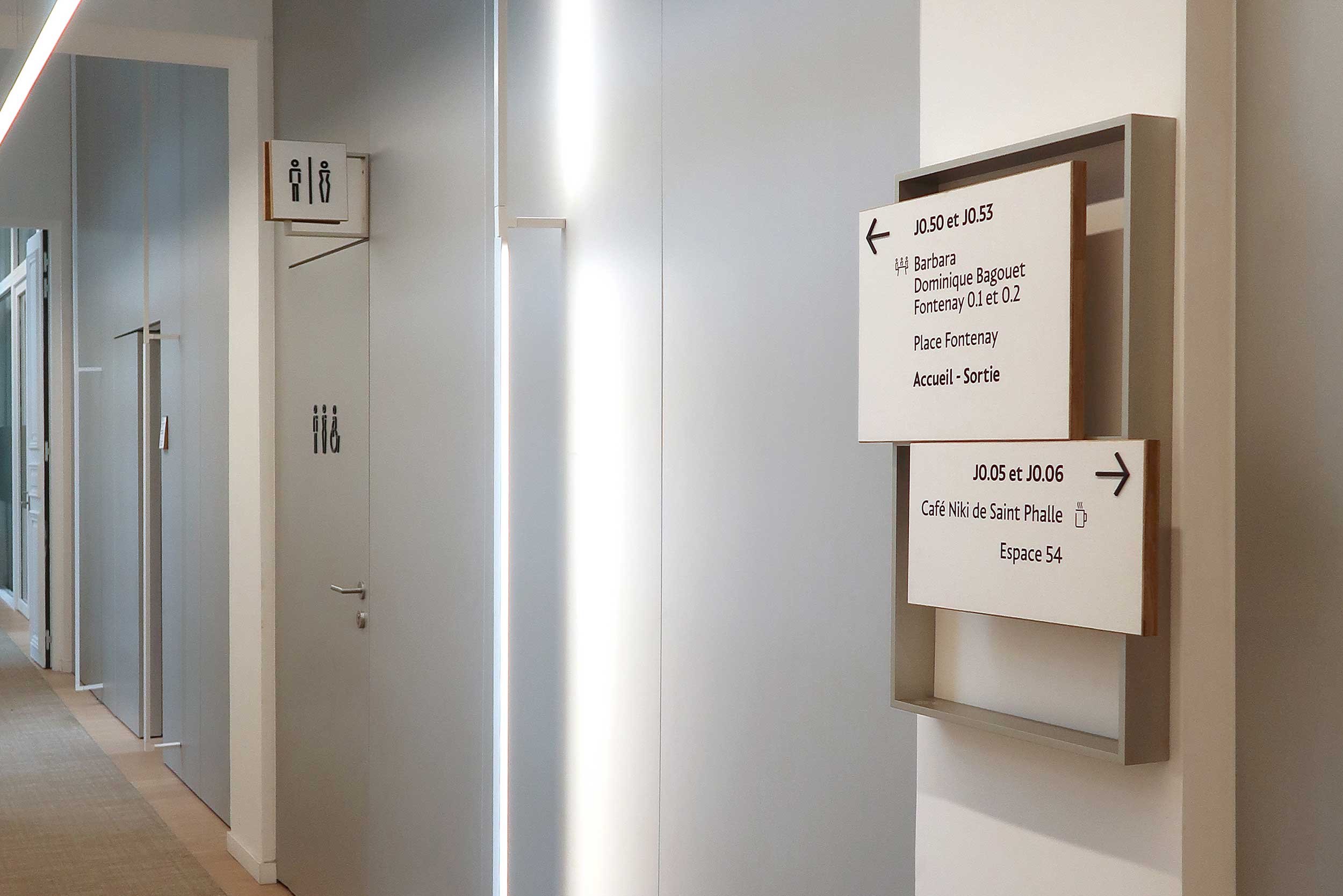 Directional signage for French Ministère de la Culture