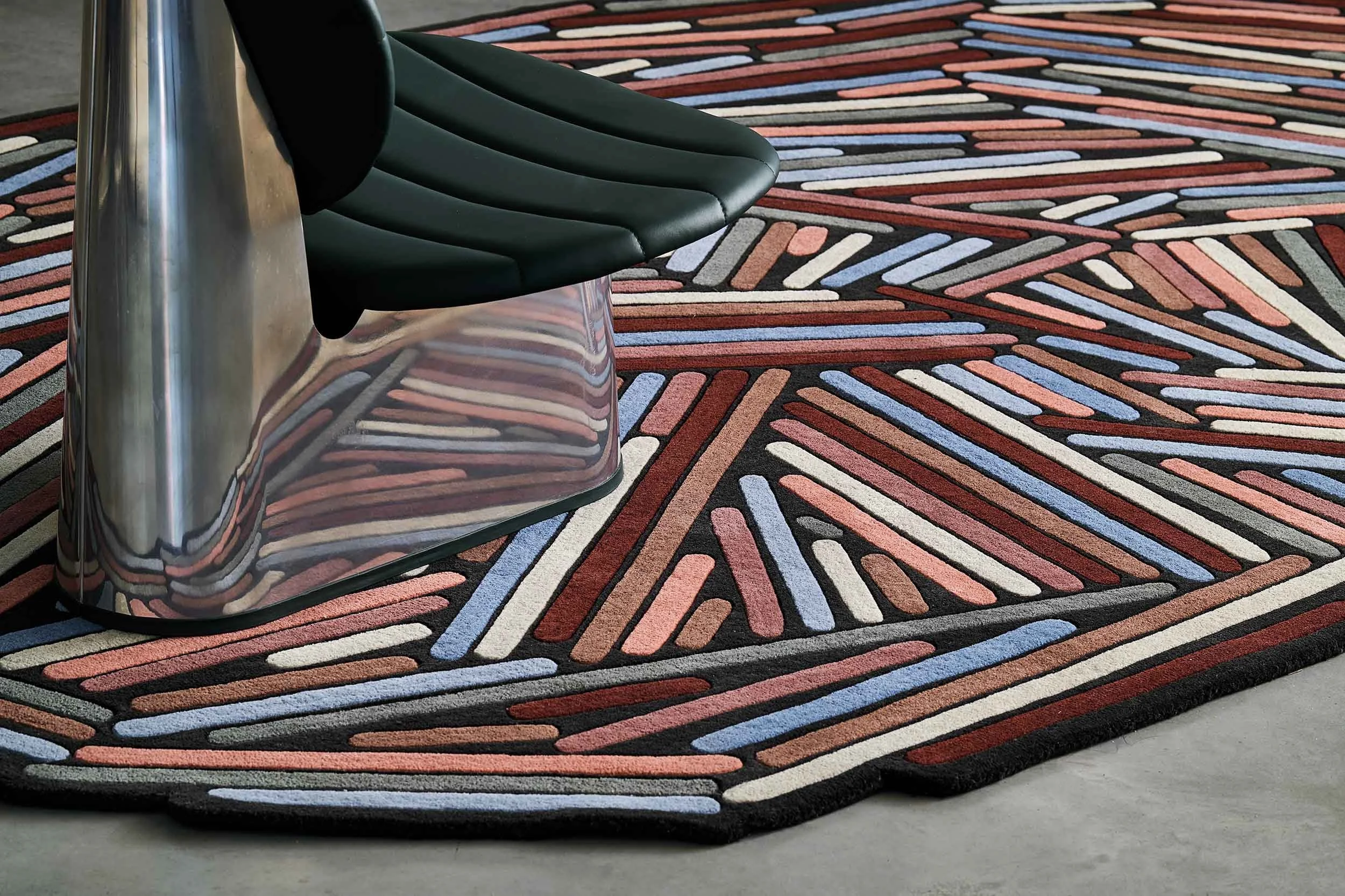 Brindilles rug with its winter colours