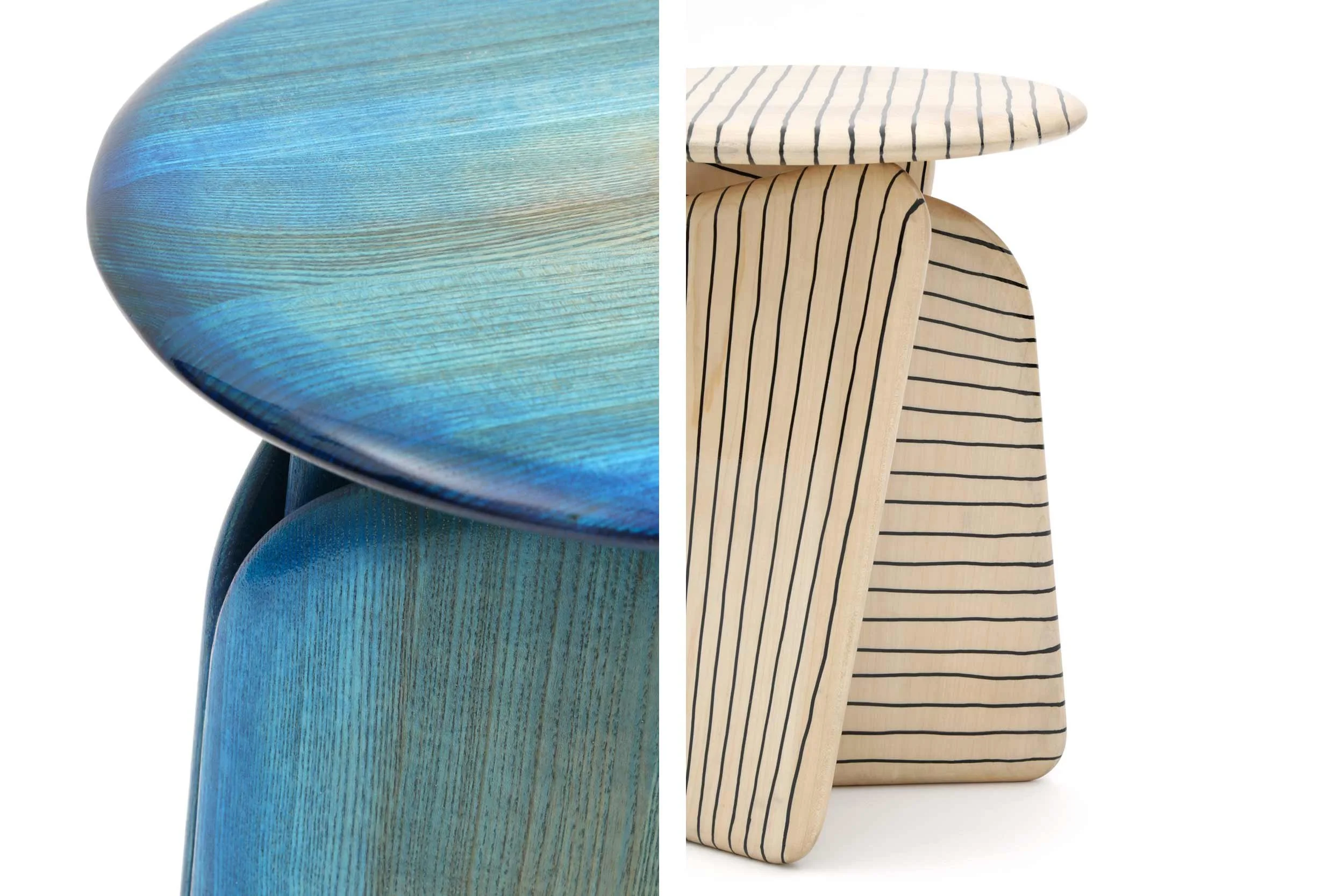 Details of the colours applied on the wood