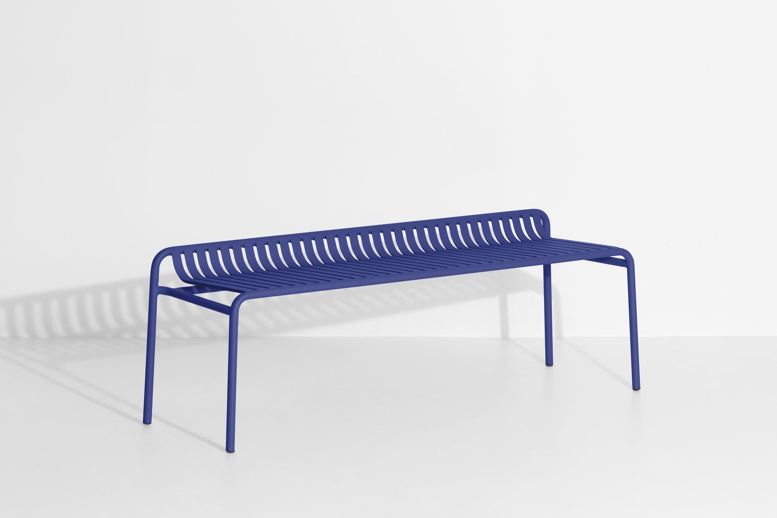Bench without backrest from Week-end aluminium outdoor collection for Petite Friture