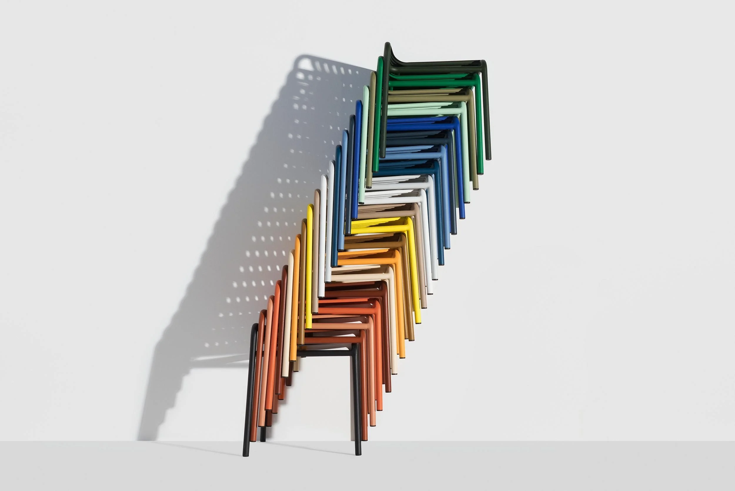 Stools from Week-end aluminium outdoor collection for Petite Friture