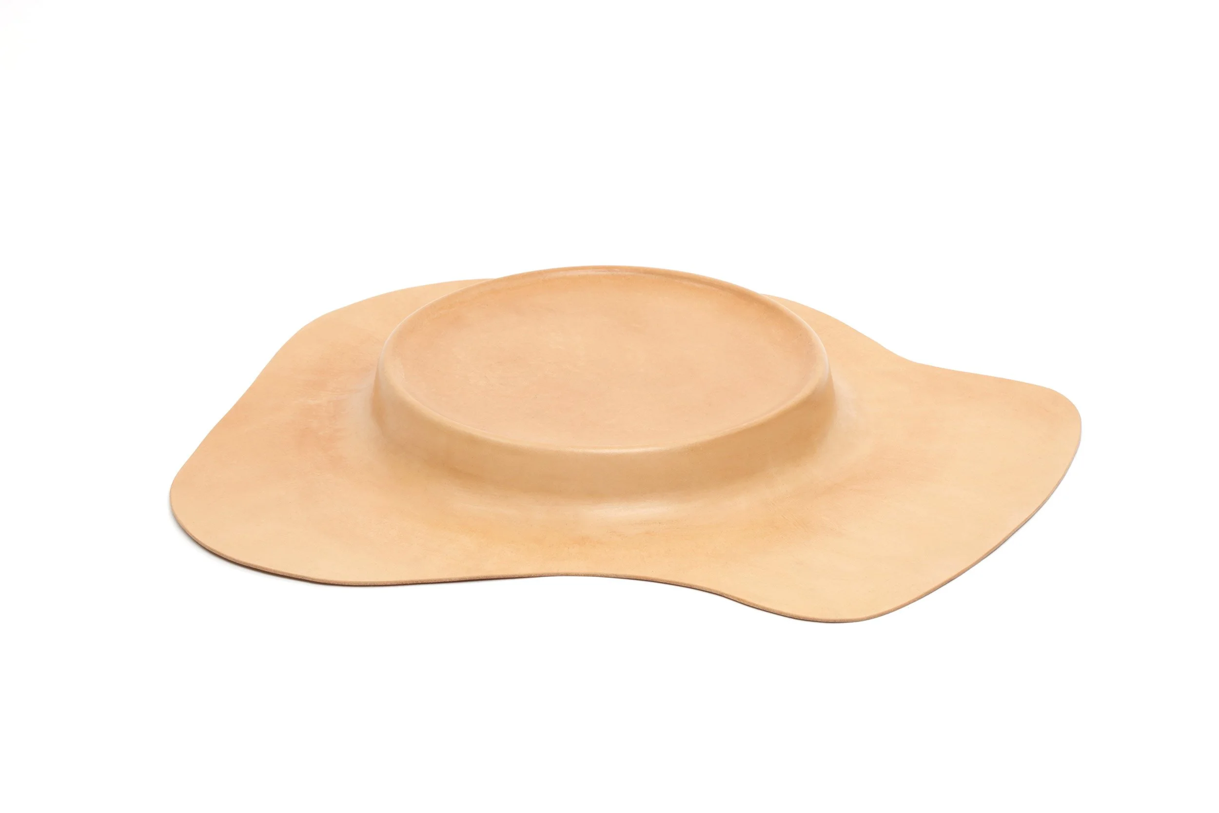moulded leather trinket bowl