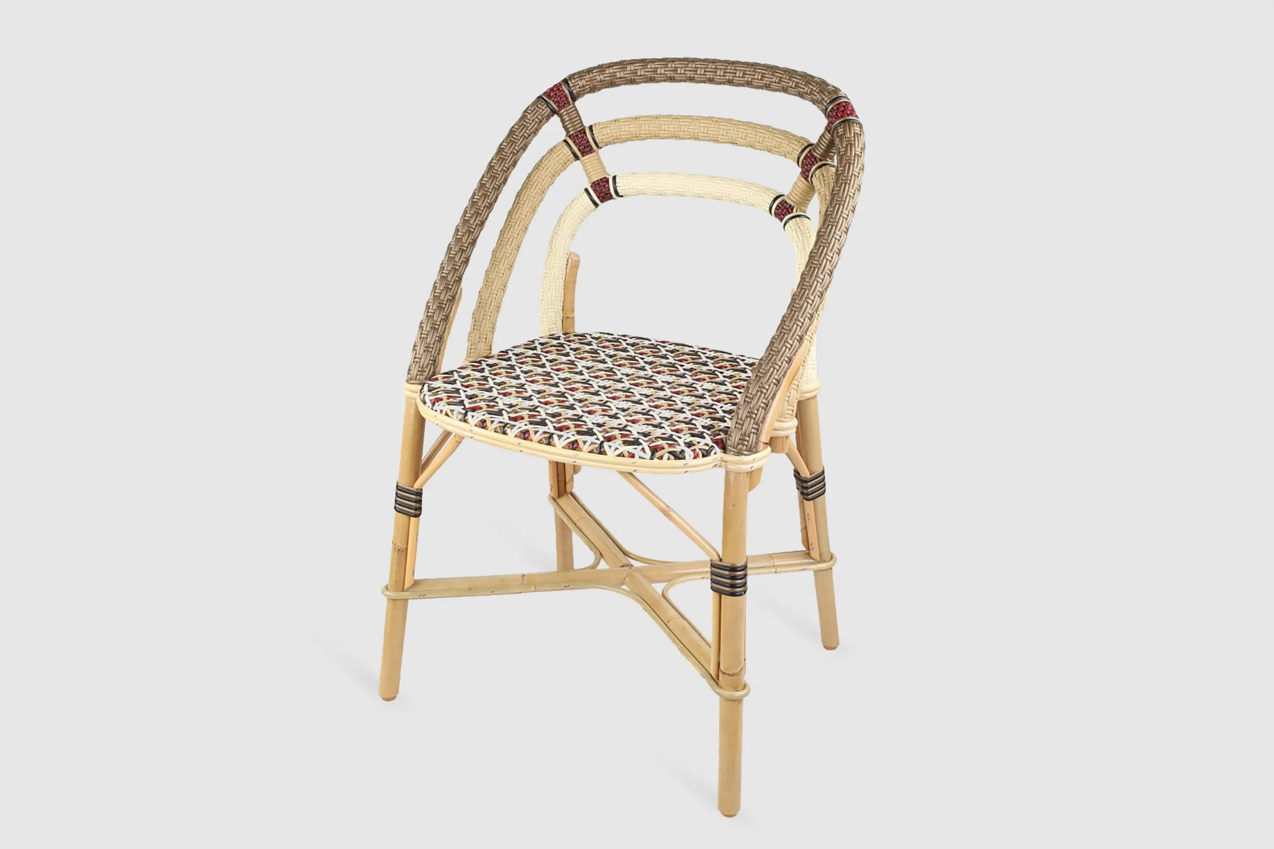 Valmy rattan chair with coffee colours