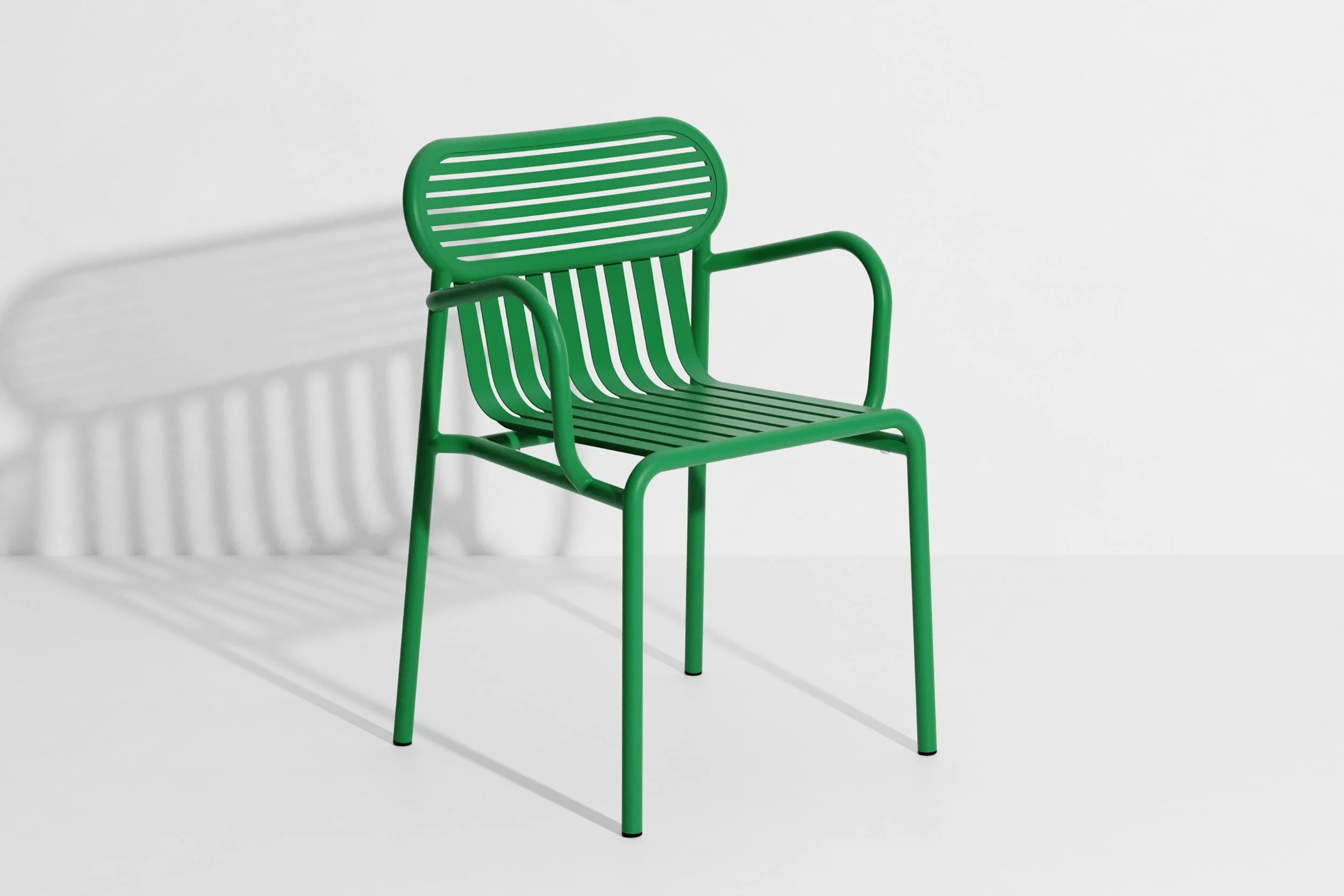 Chair with armrests from Week-end aluminium outdoor collection for Petite Friture