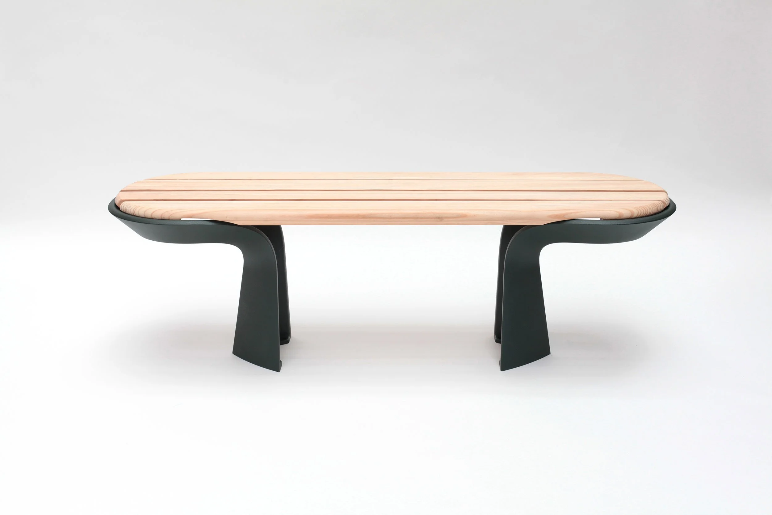 Poa aluminium die-cast bench without a backrest