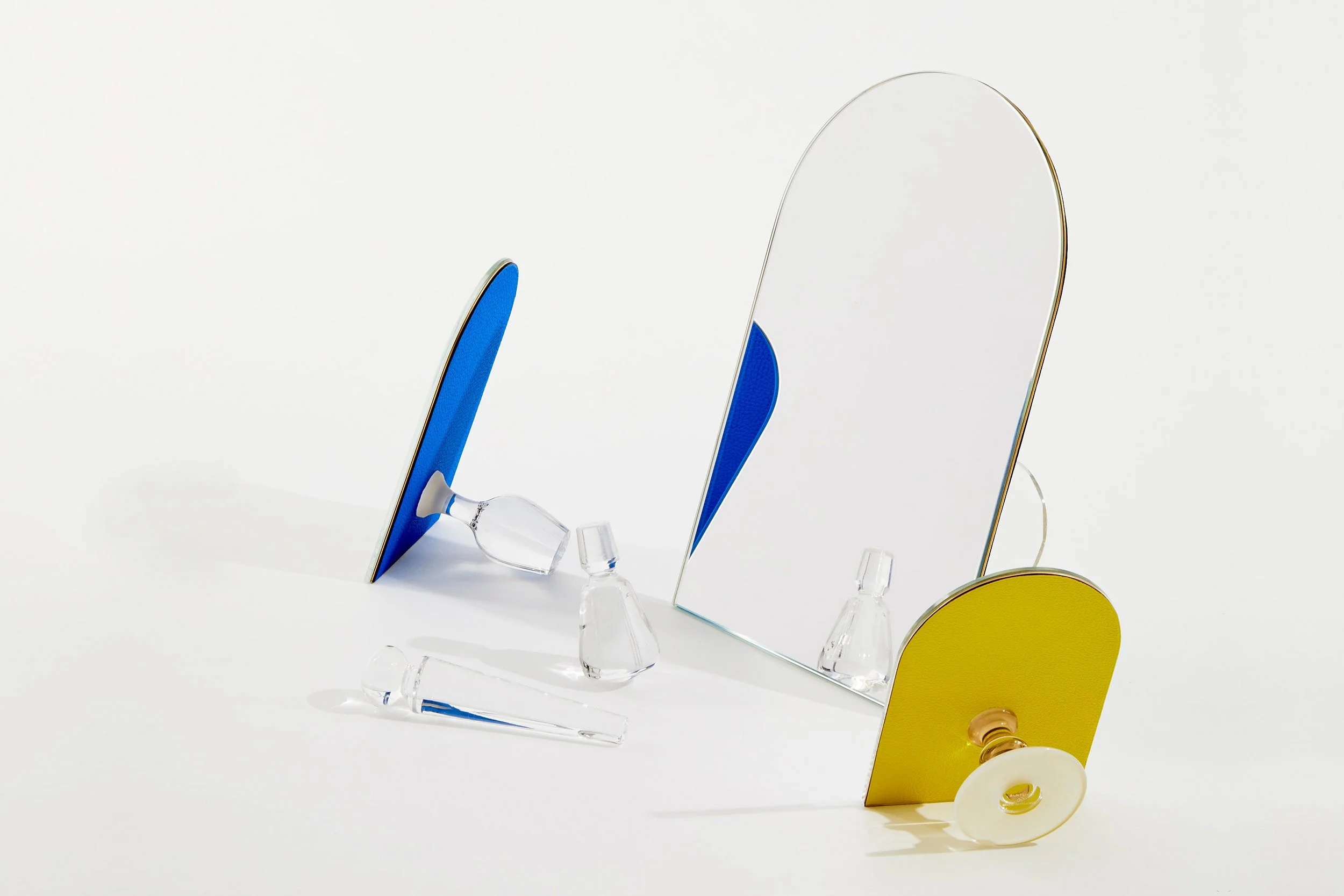 Table mirrors made with Saint-Louis cristal parts