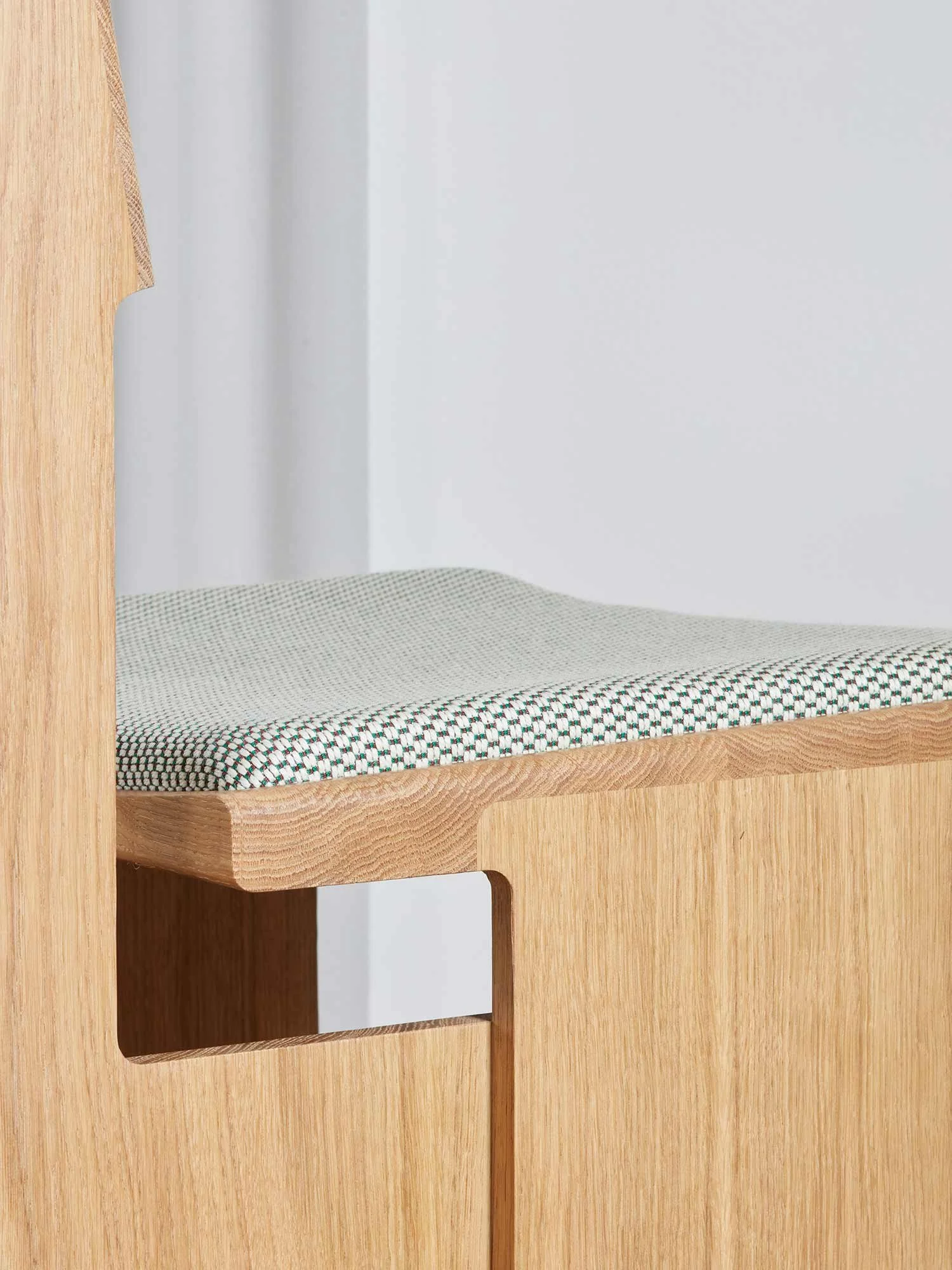 Natural oak chair detail