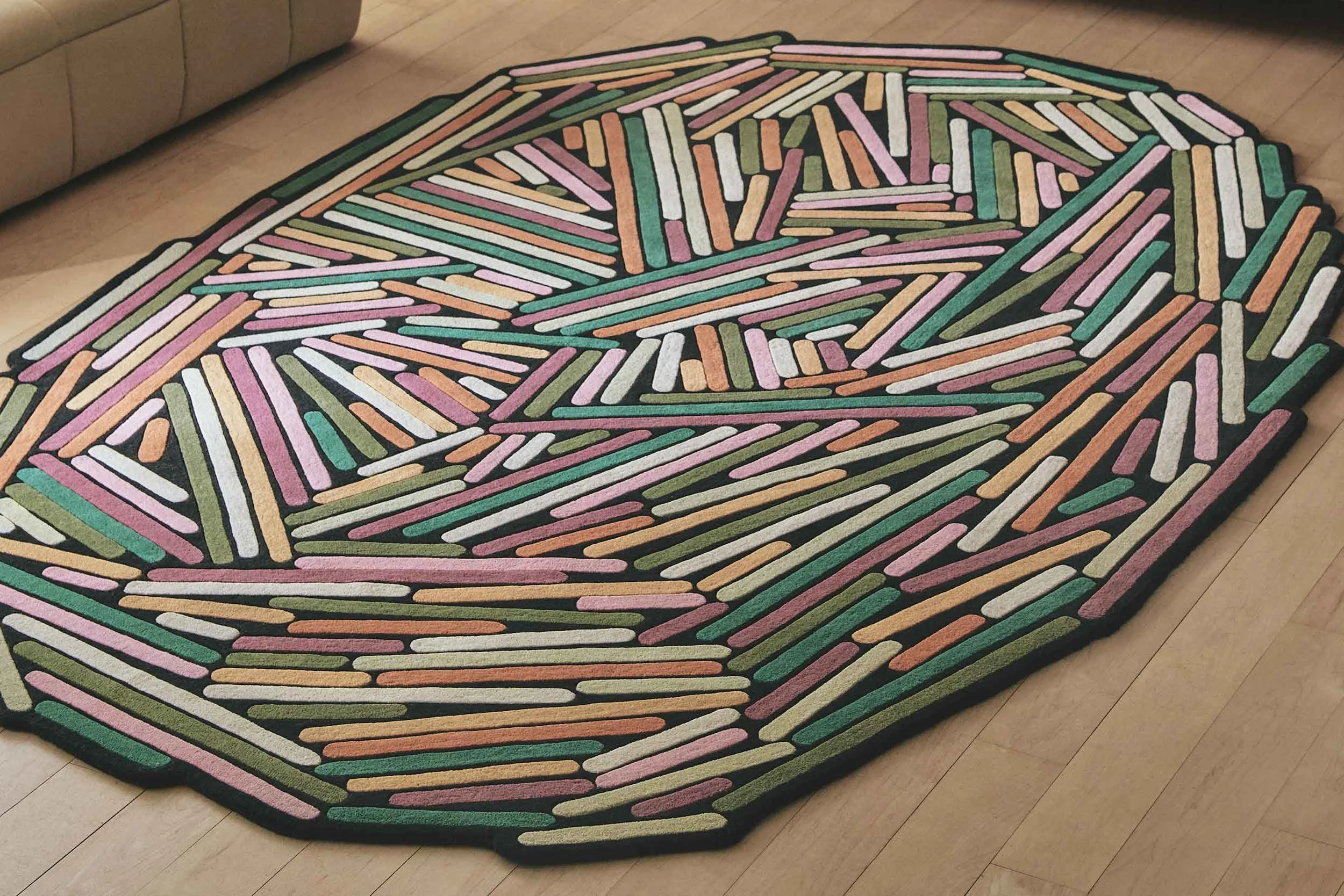 Brindilles rug with its summer colours