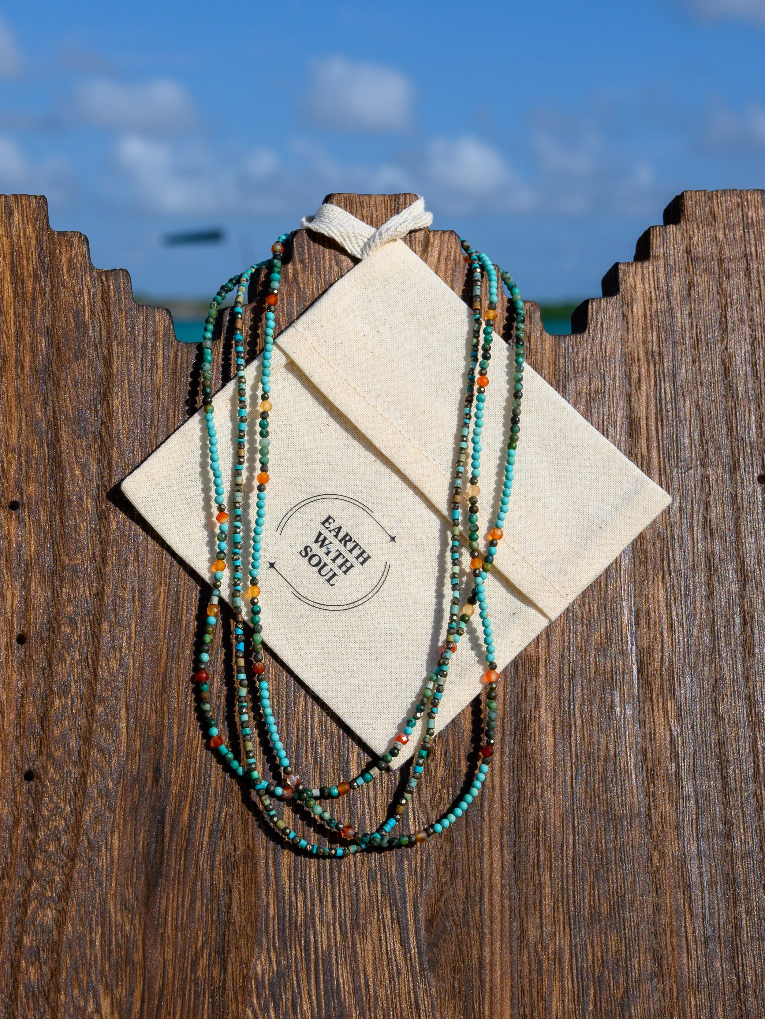 NR. 33 
Three necklaces - Turquoise*Carnelian*African Turquoise