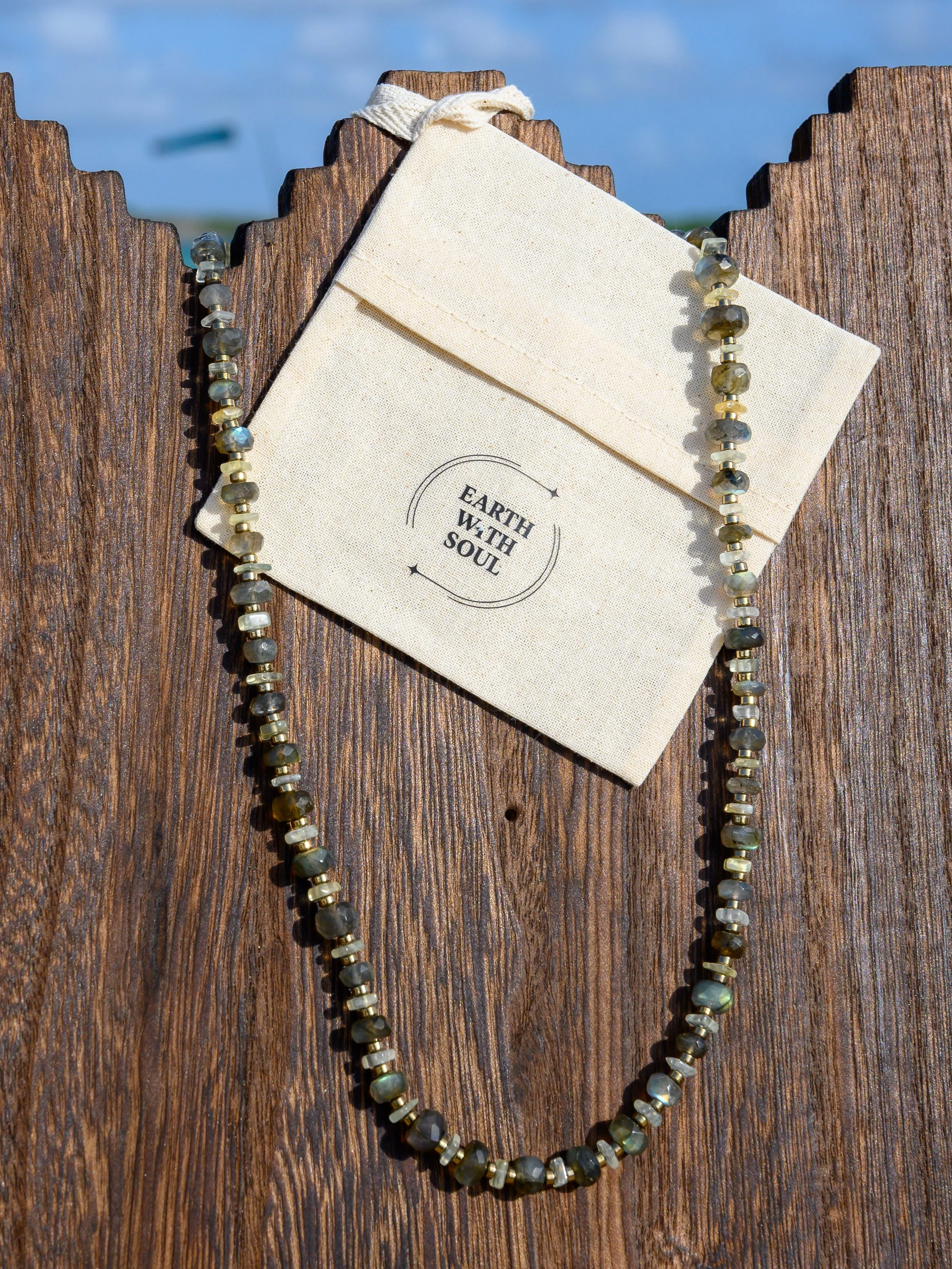 NR. 22 
FLash Faceted Labradorite*Square Labradorite*Pyrite Heshi Spacers