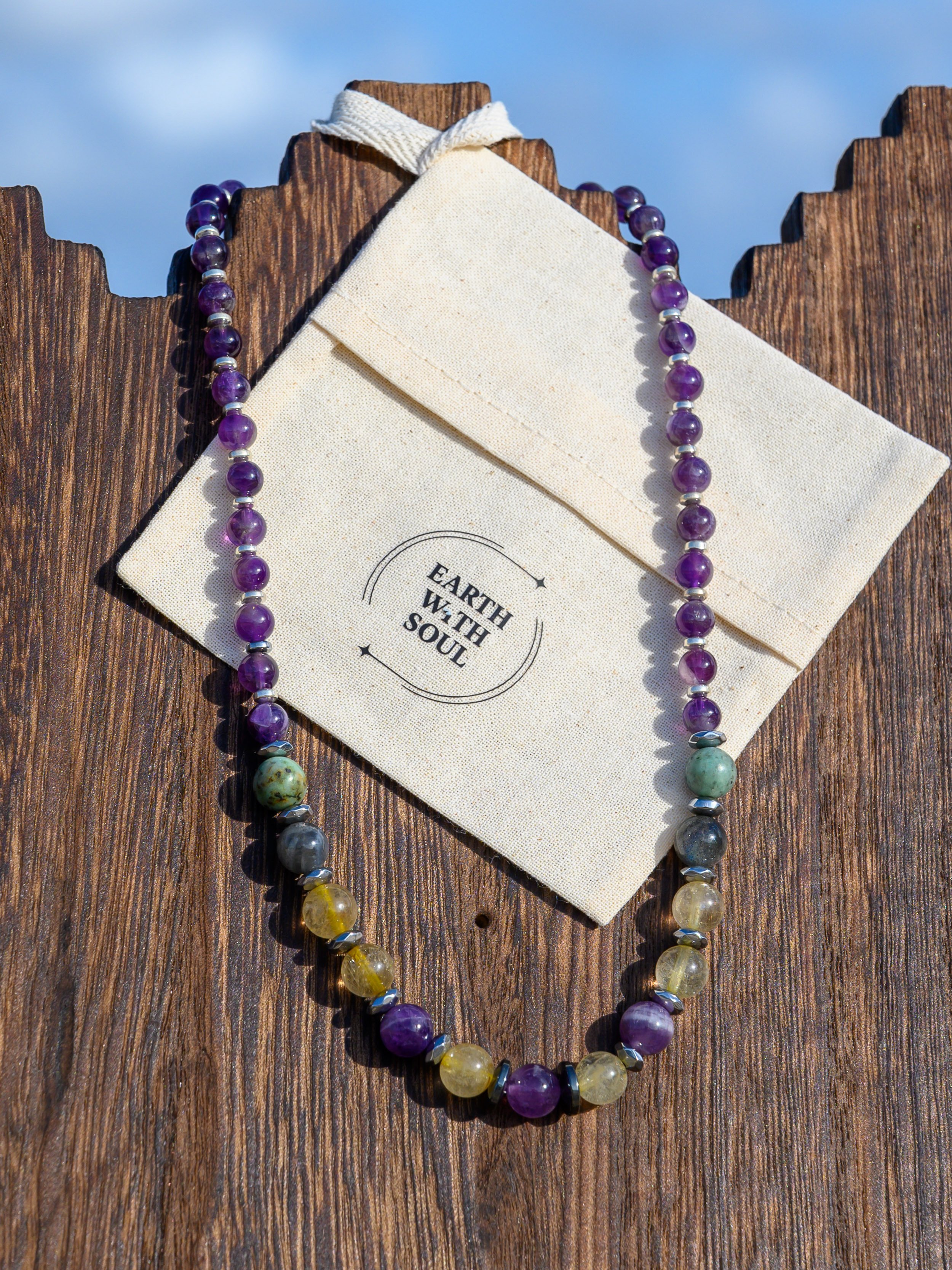 NR. 2 Amethyst*Hematite*Citrine*Labradorite
*African Turquoise
