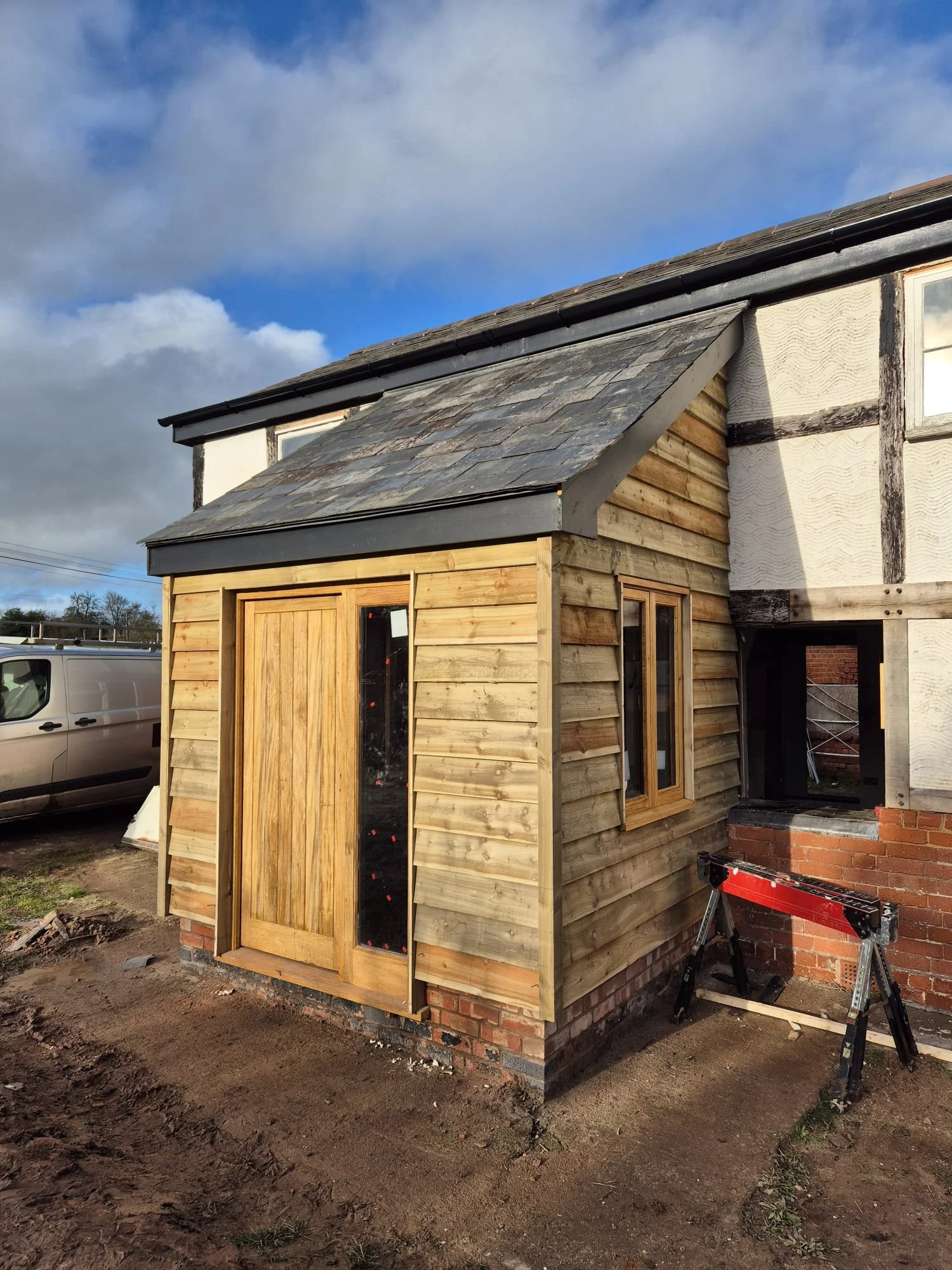 Porch extension remodel