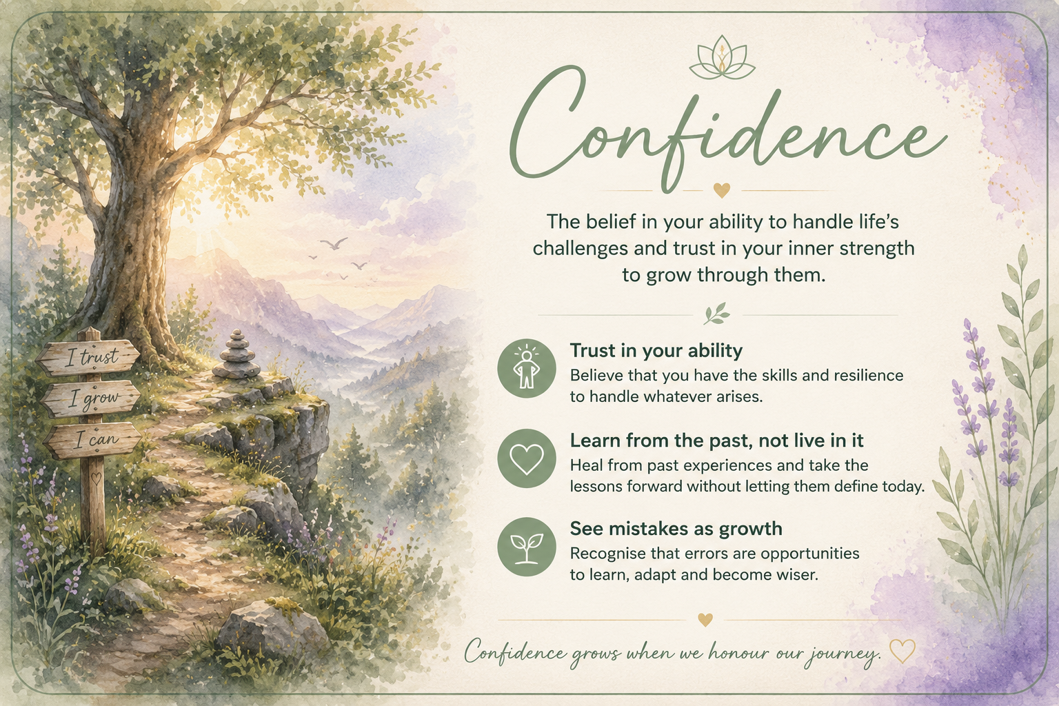 Image describing the qualities of confidence