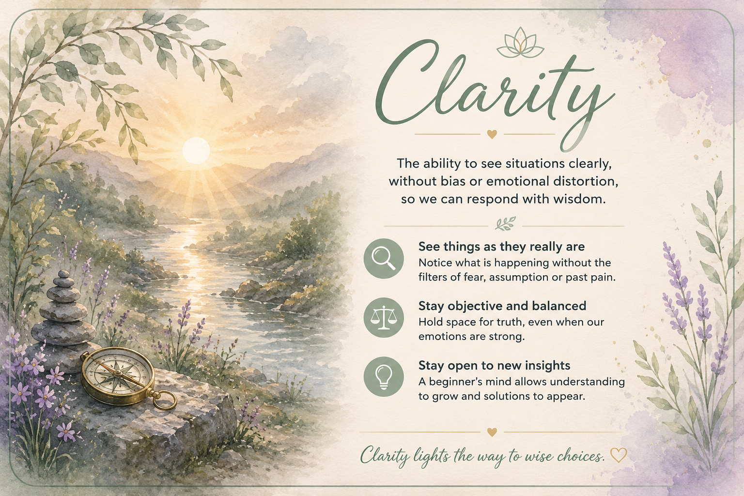 Image describing the qualities of clarity