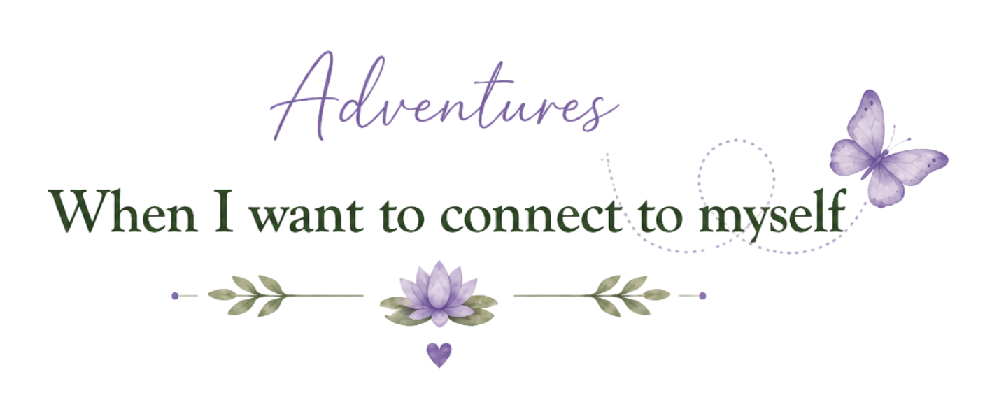 A quote with watercolor style text that says, 'The truth I want to connect to myself,' surrounded by lotus flowers, butterflies, and lavender-colored decorative elements.