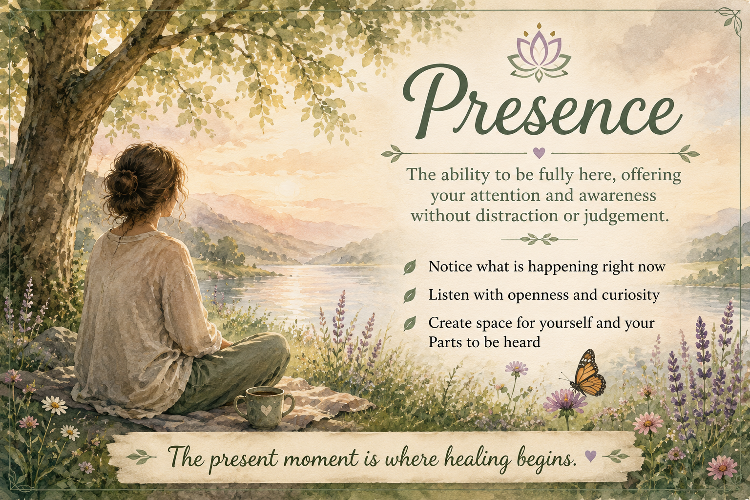Image describing the qualities of presence in IFS