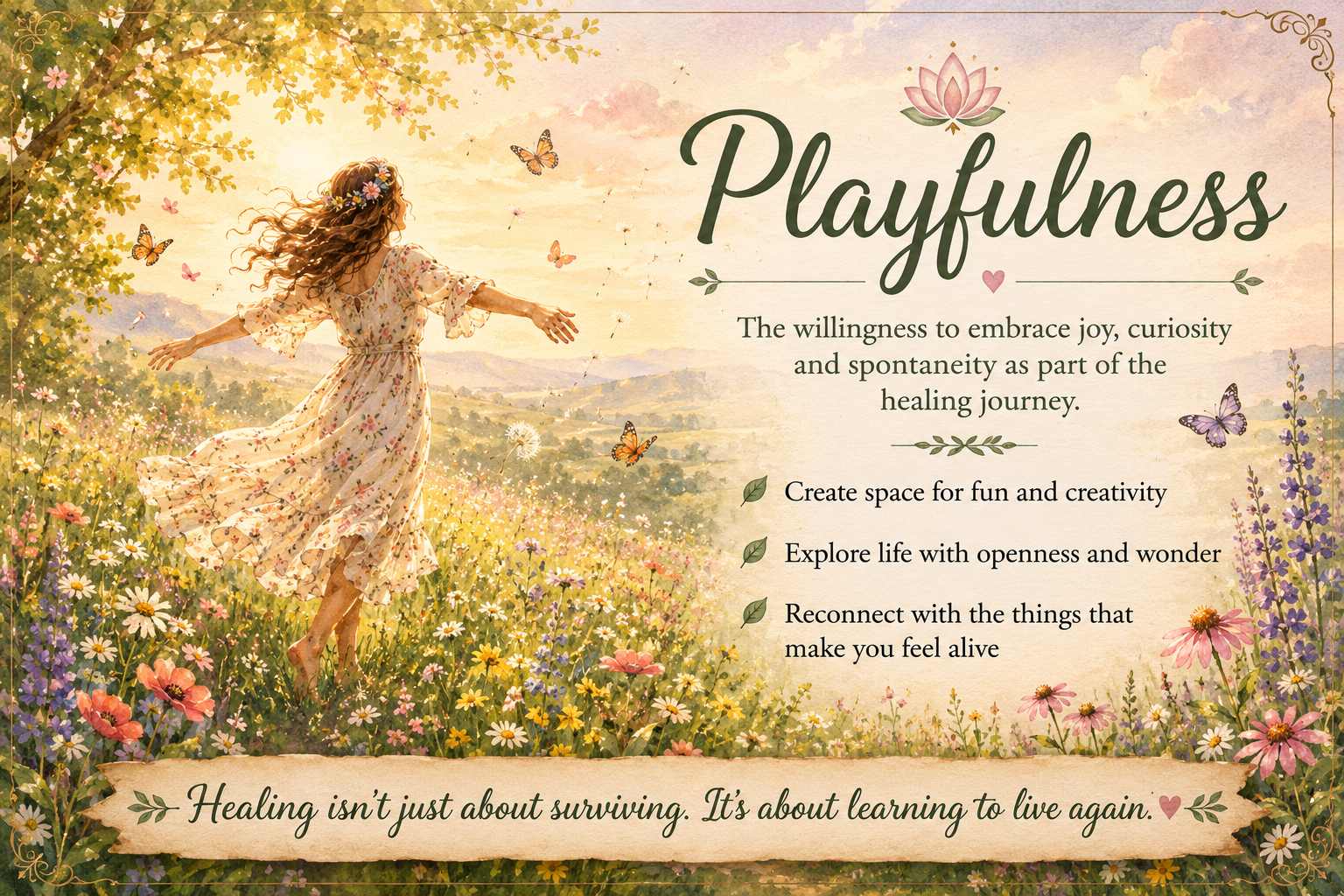 Image describing the qualities of playfulness in IFS