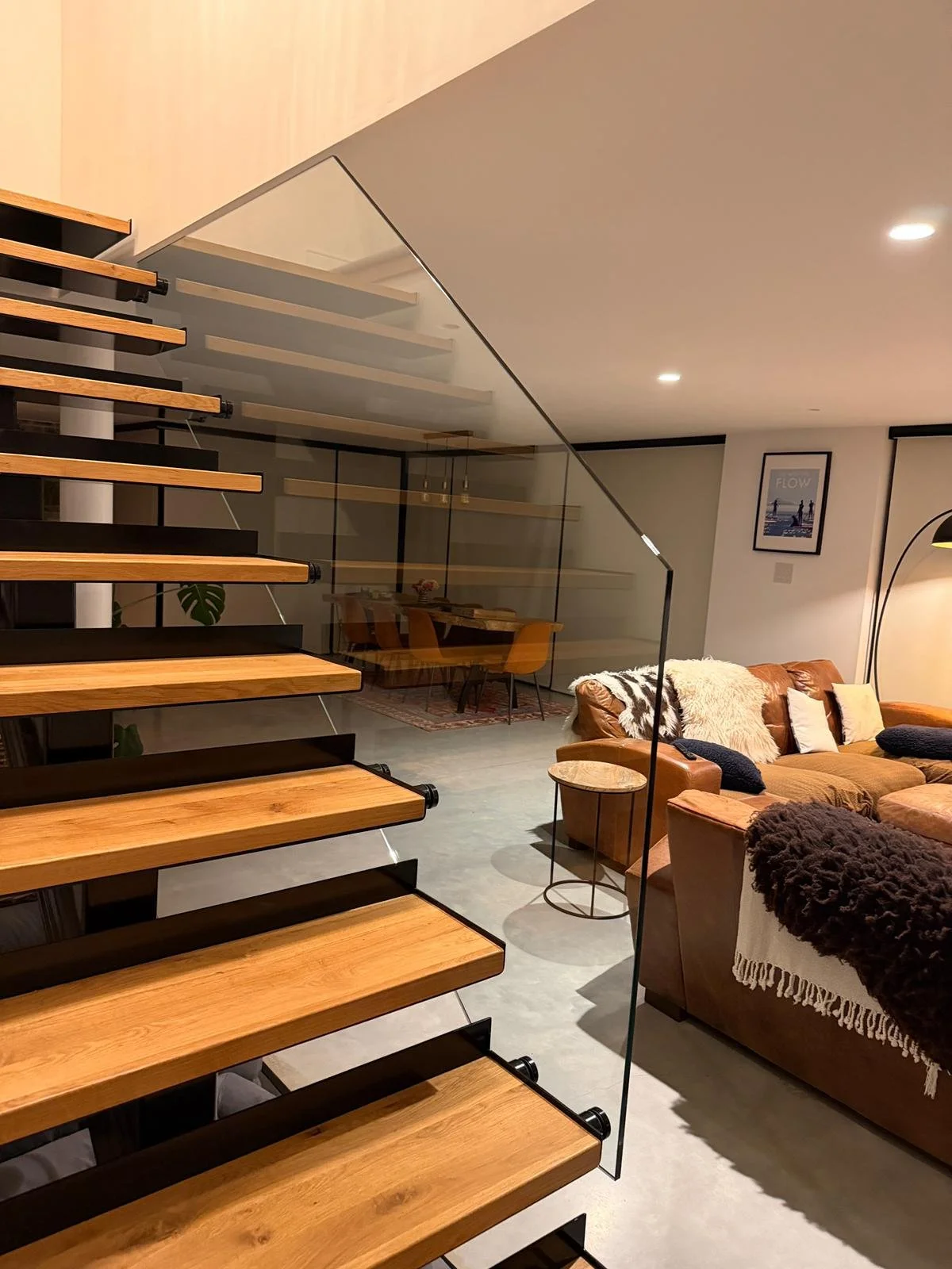 Fabricated steel staircase with handrail for the home by Gemfabs Nottingham