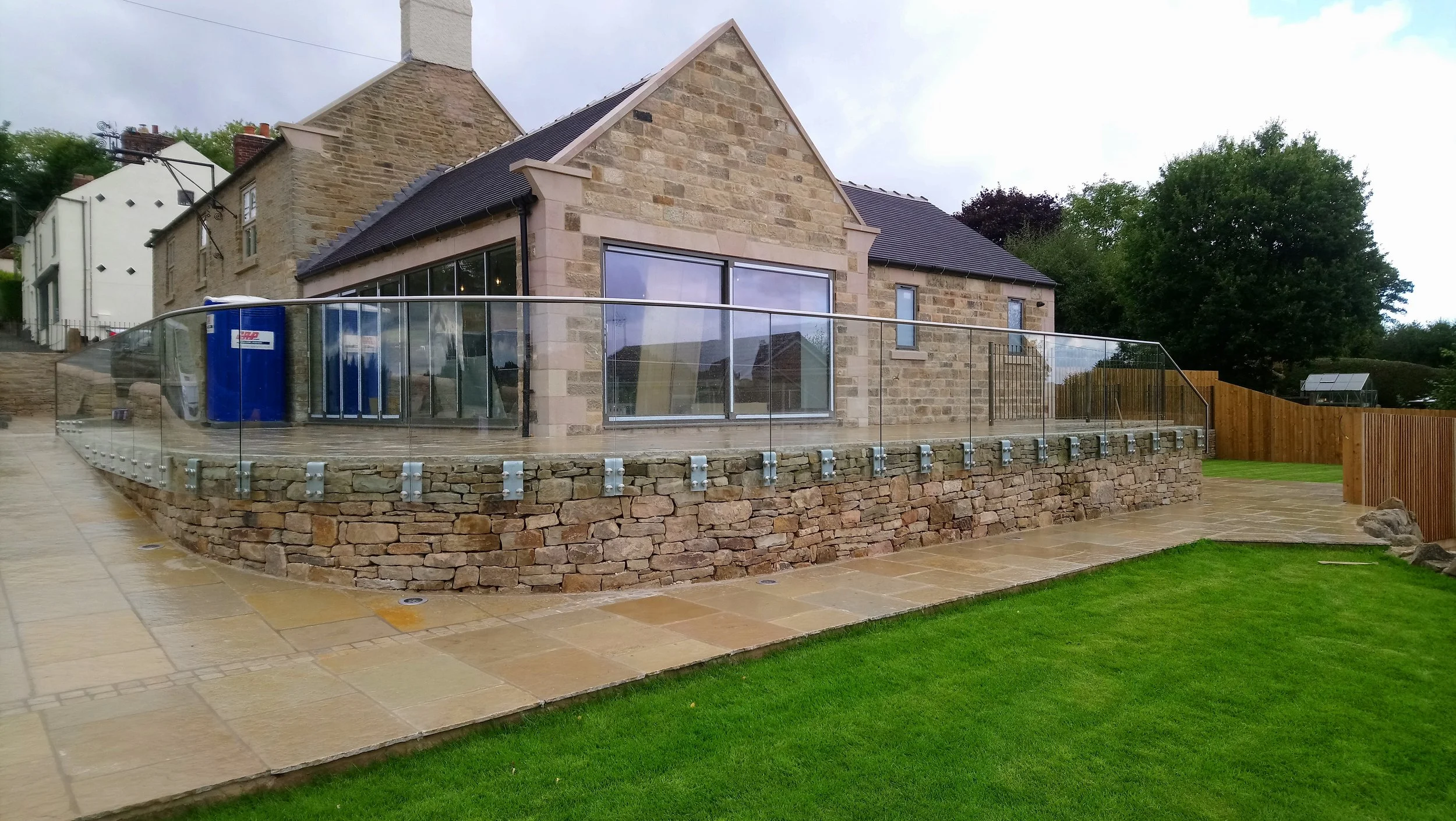 Contemporary stainless steel railings for residential property by Gemfabs