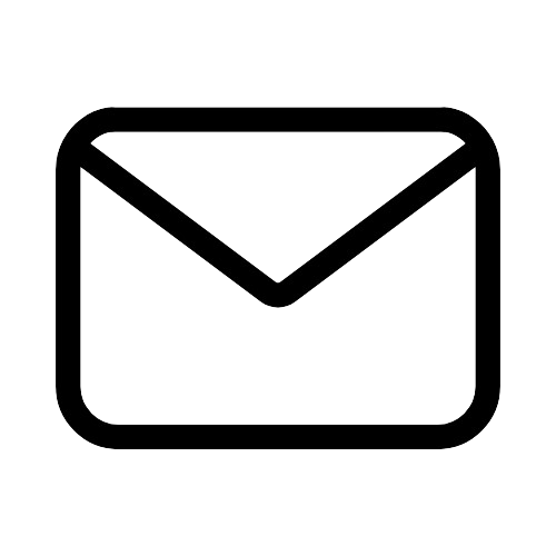 Outline icon of an envelope, representing email or messaging.