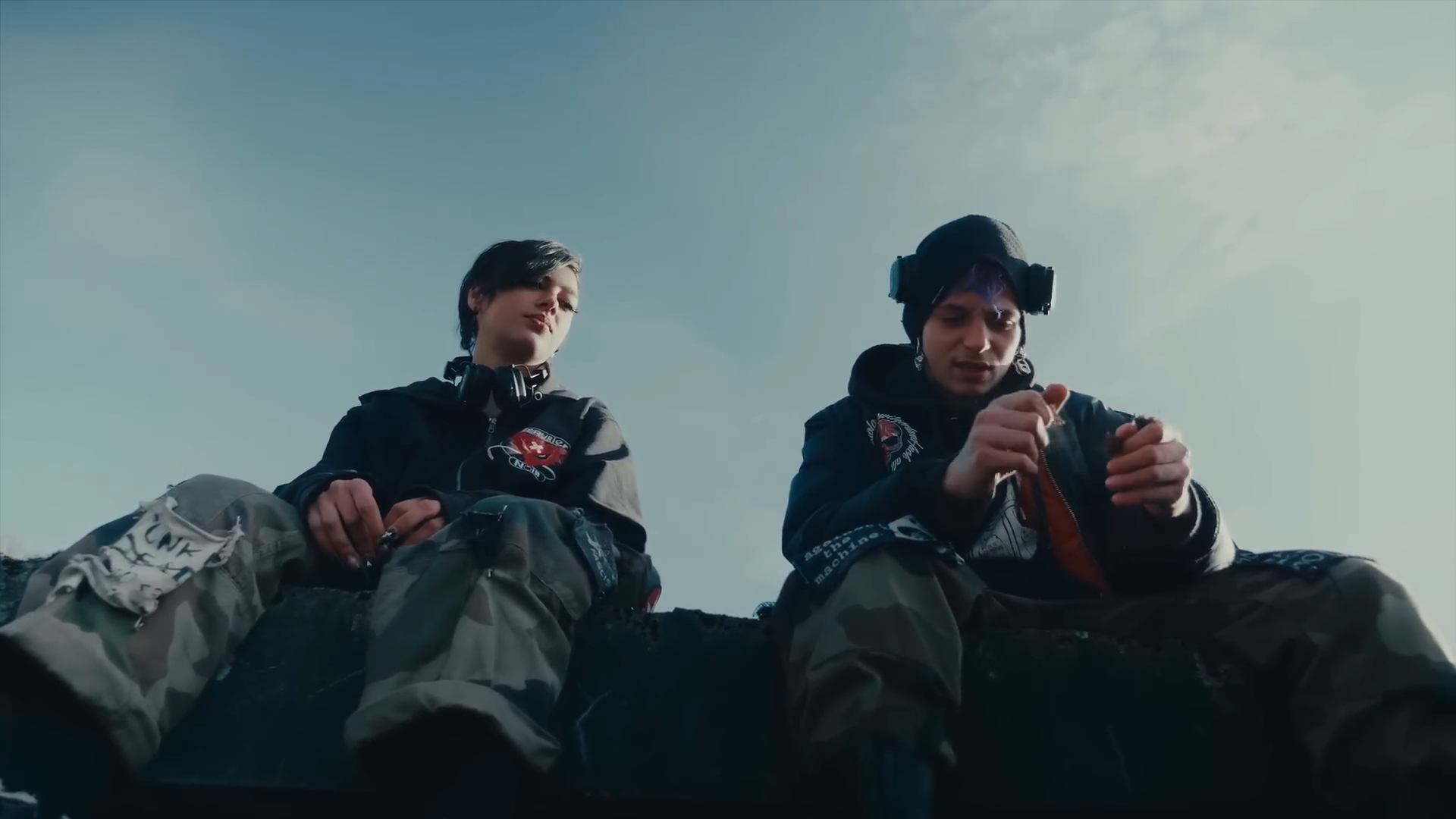 young non-binary sky urban fashion