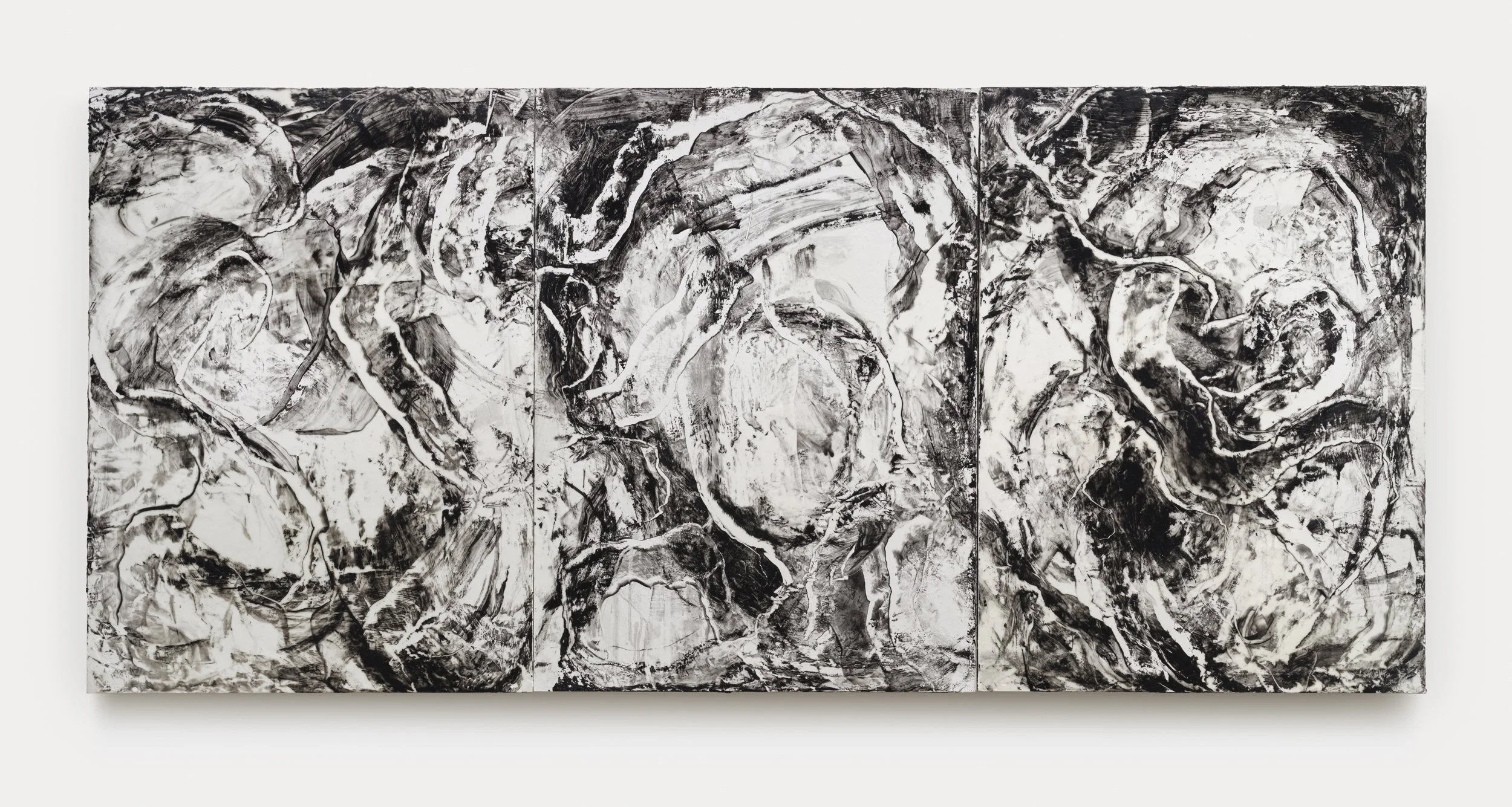 "Medusa Explosion"  2024  Oil, Wax, & Mediums/ Canvas Panels  66" X 30" Photo by: Rachel Topham Photography