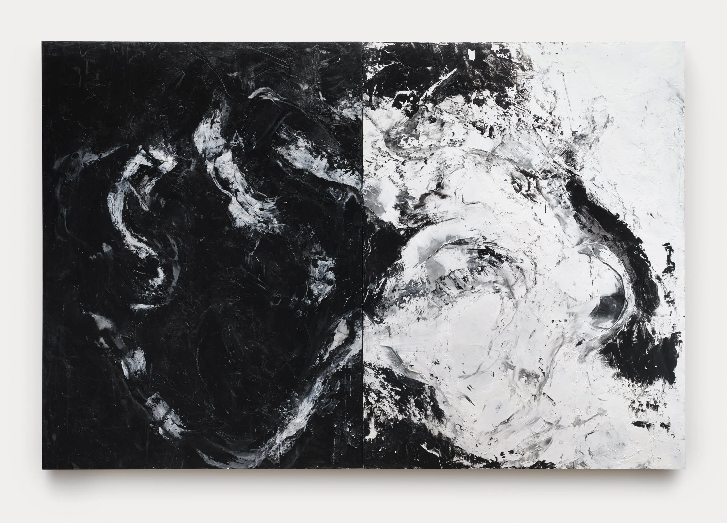 "Impending Storm"   2025  Oil, Wax, & Mediums/ Plywood Panels 72 "X 48"           Photo by: Rachel Topham Photography